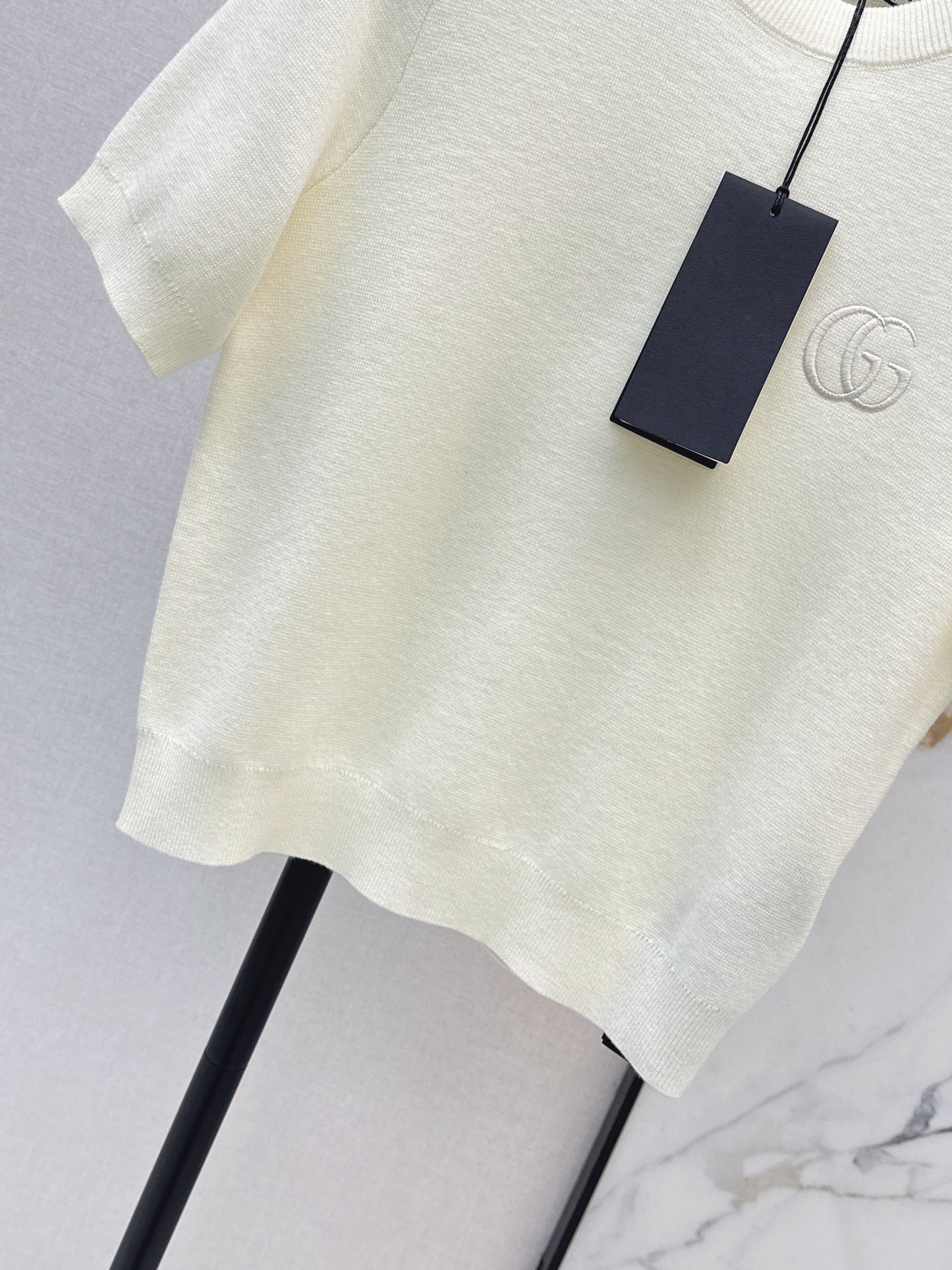 26SS NEUER Woll-Kurzarmpullover