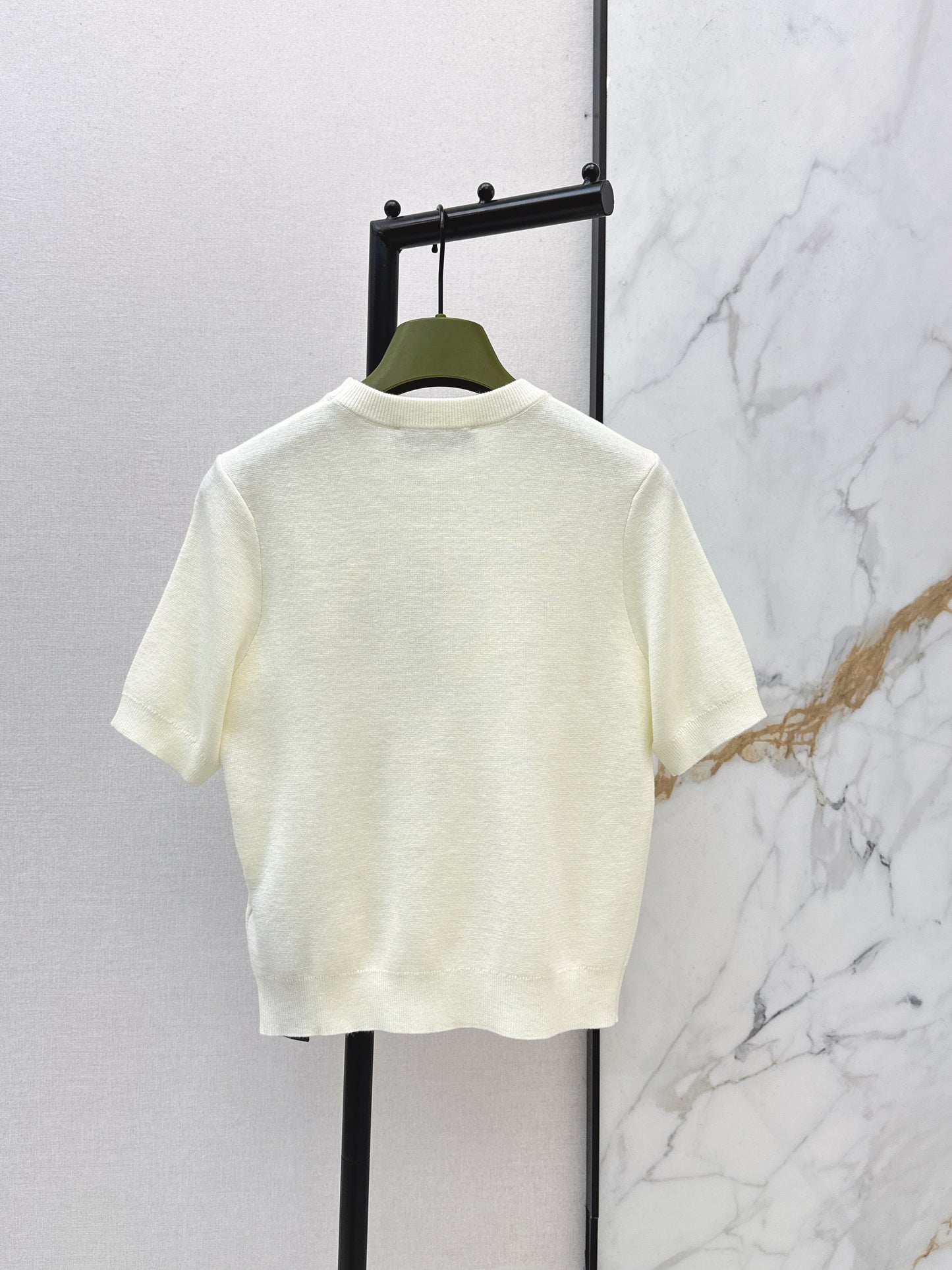26SS NEUER Woll-Kurzarmpullover