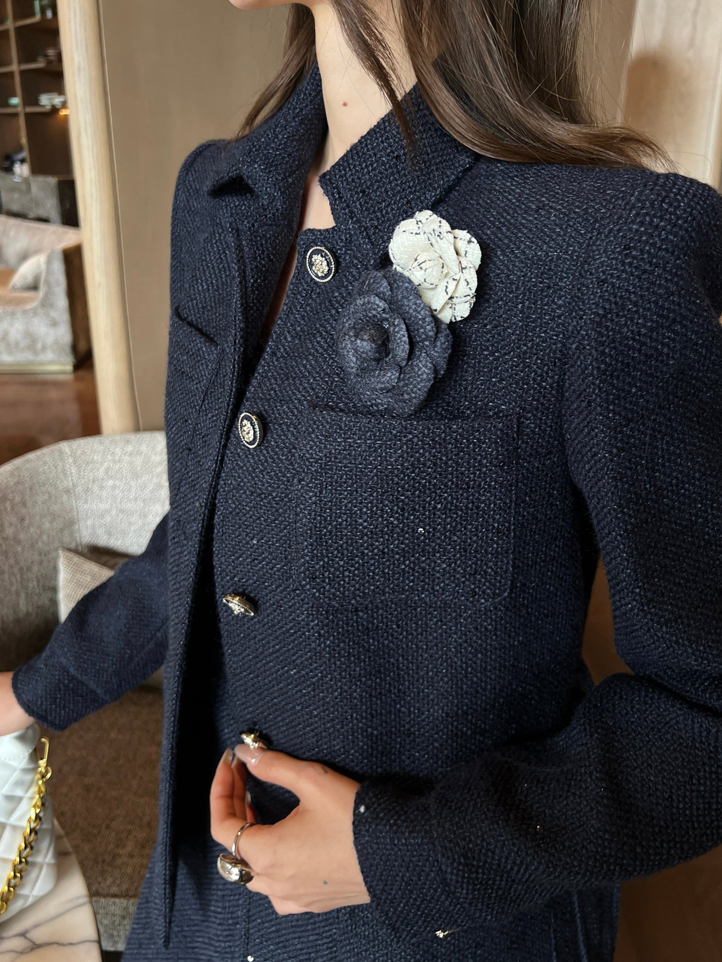 26SS NEW 3d floral woven jacket