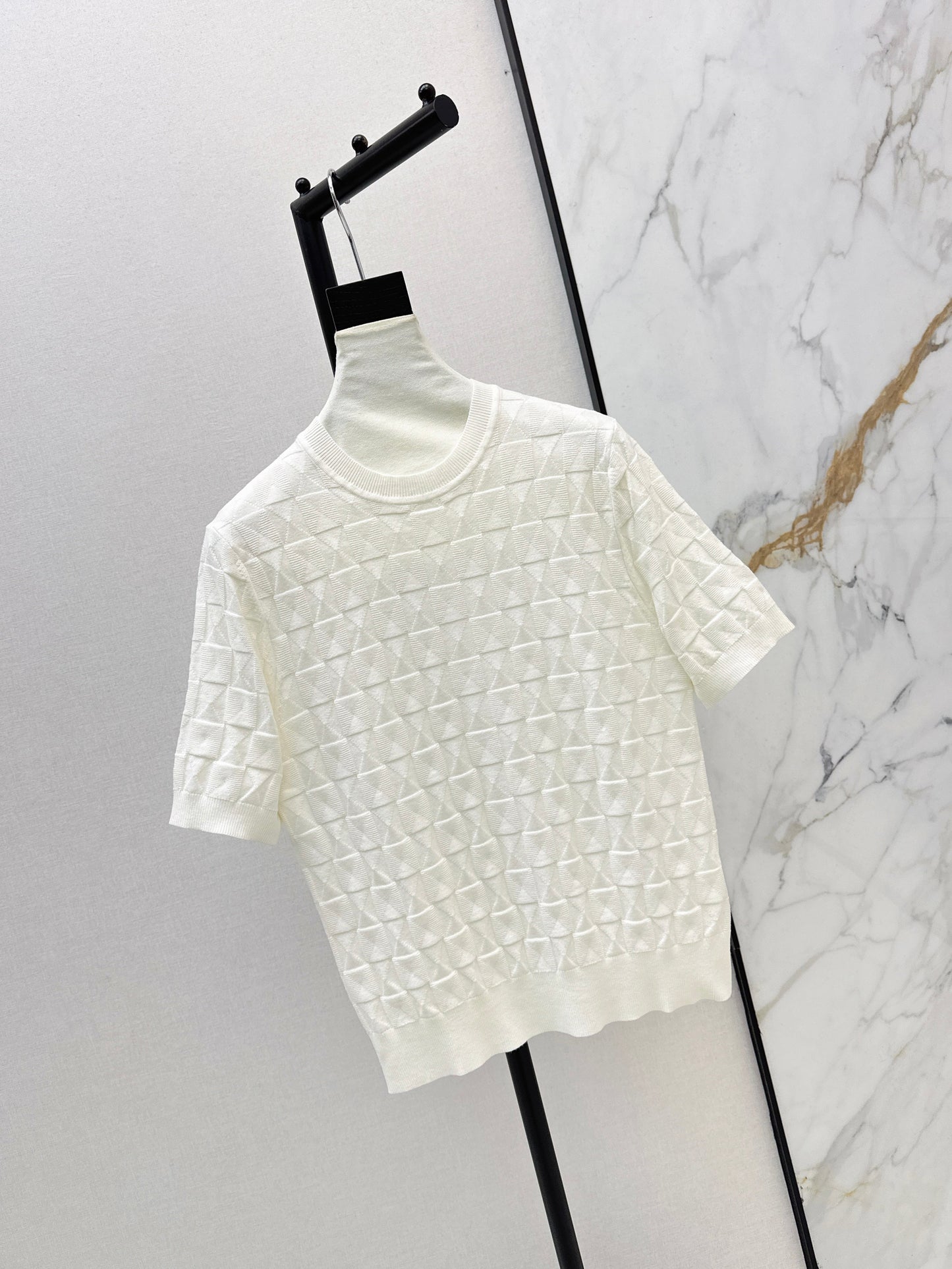 26SS NEW wool knitted short sleeve sweater