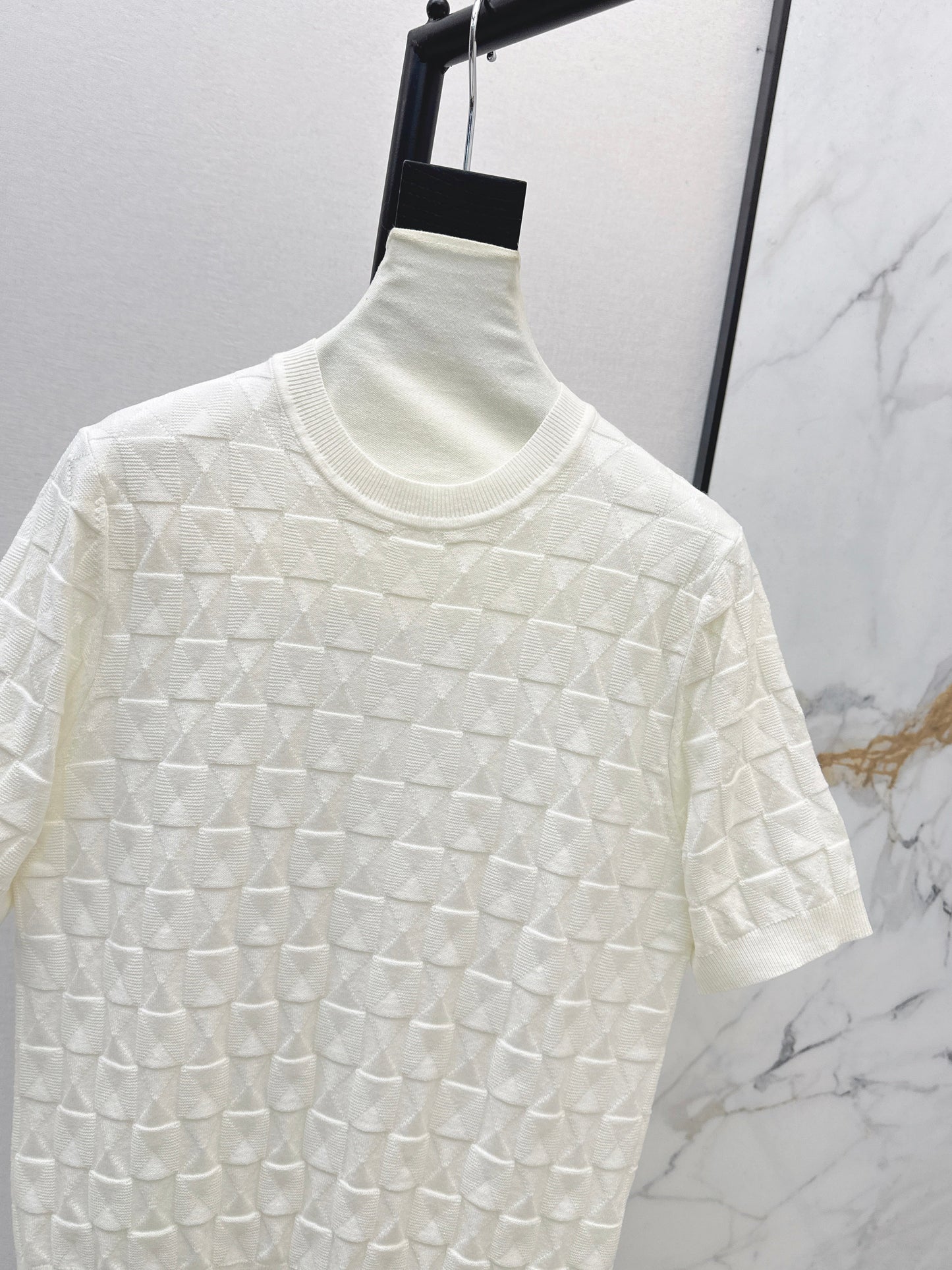 26SS NEW wool knitted short sleeve sweater