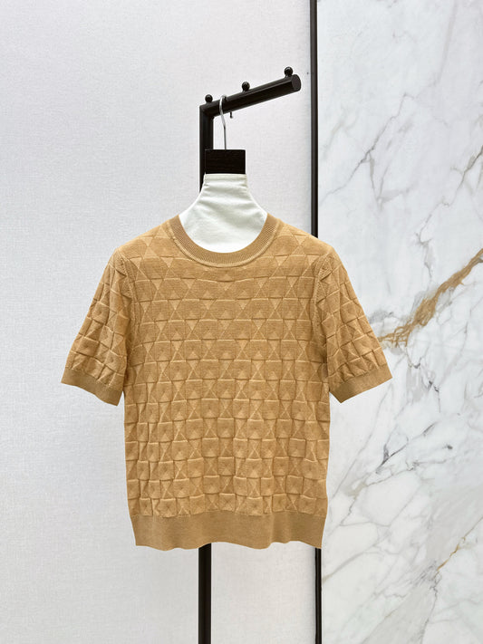 26SS NEW wool knitted short sleeve sweater