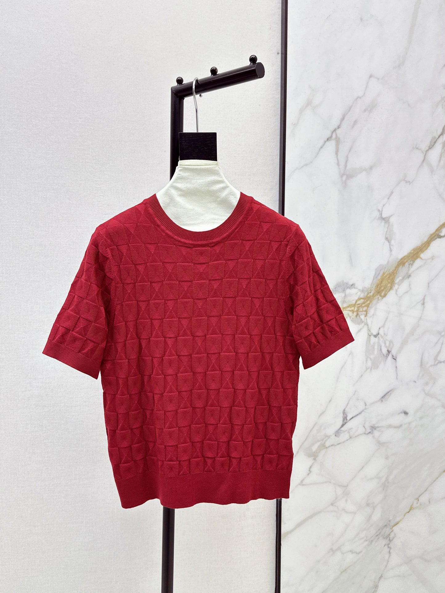 26SS NEW wool knitted short sleeve sweater