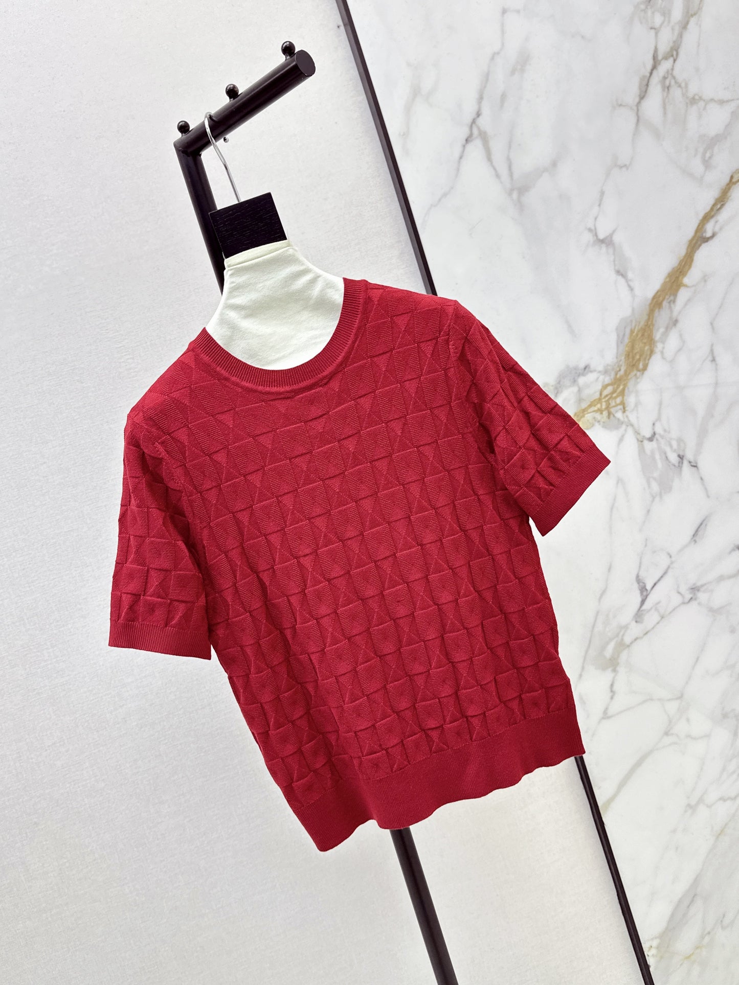 26SS NEW wool knitted short sleeve sweater