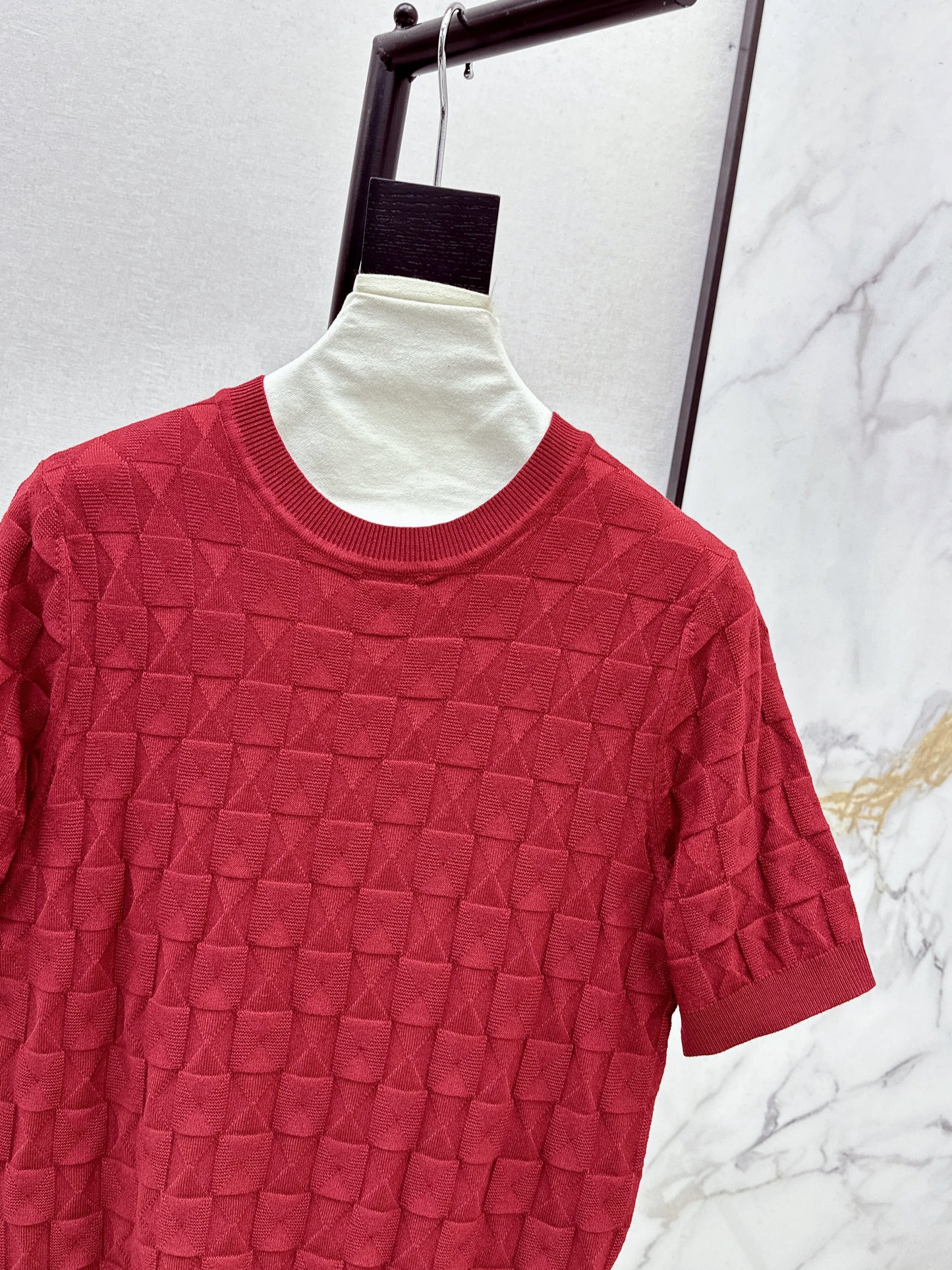 26SS NEW wool knitted short sleeve sweater