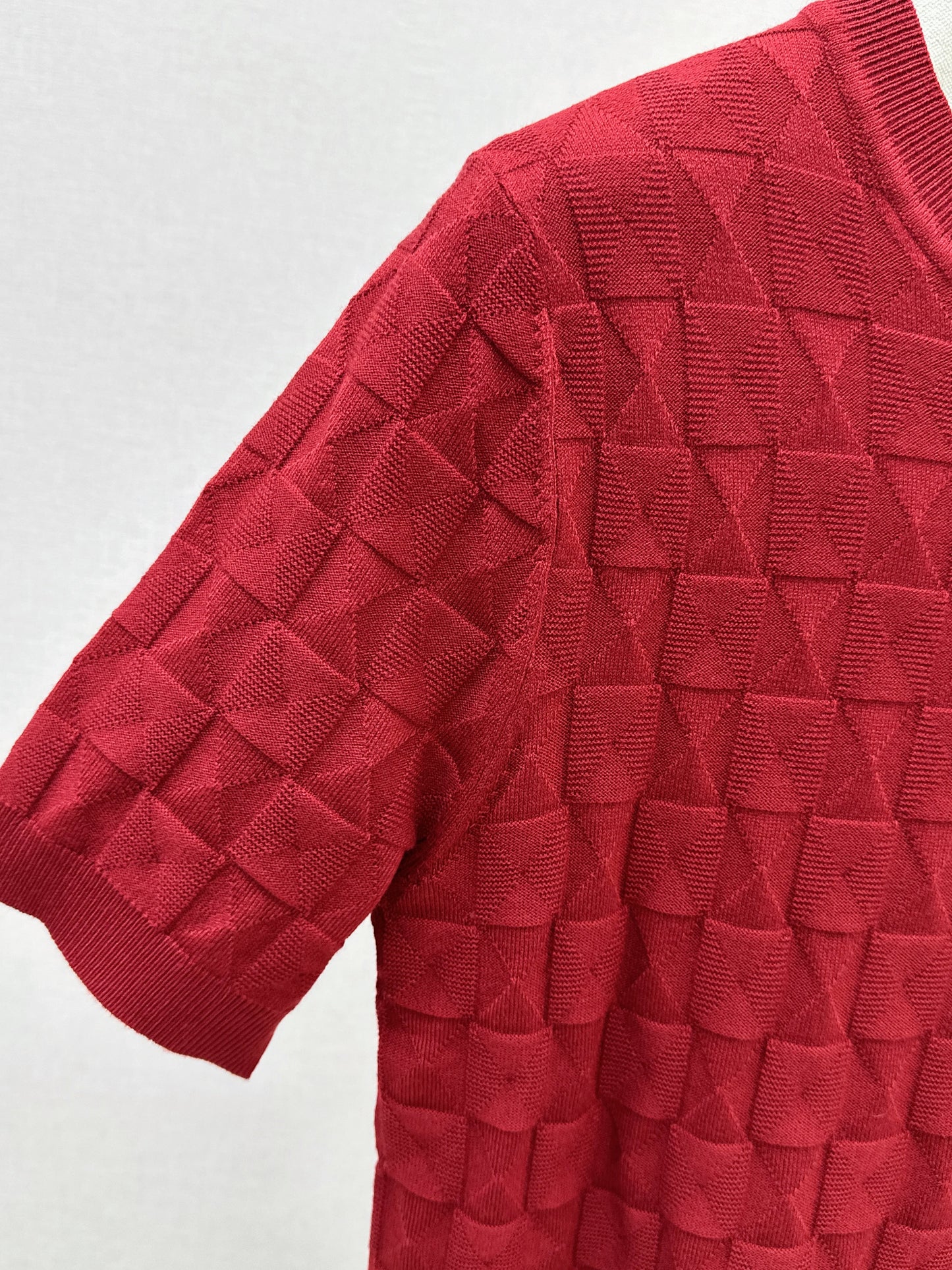 26SS NEW wool knitted short sleeve sweater