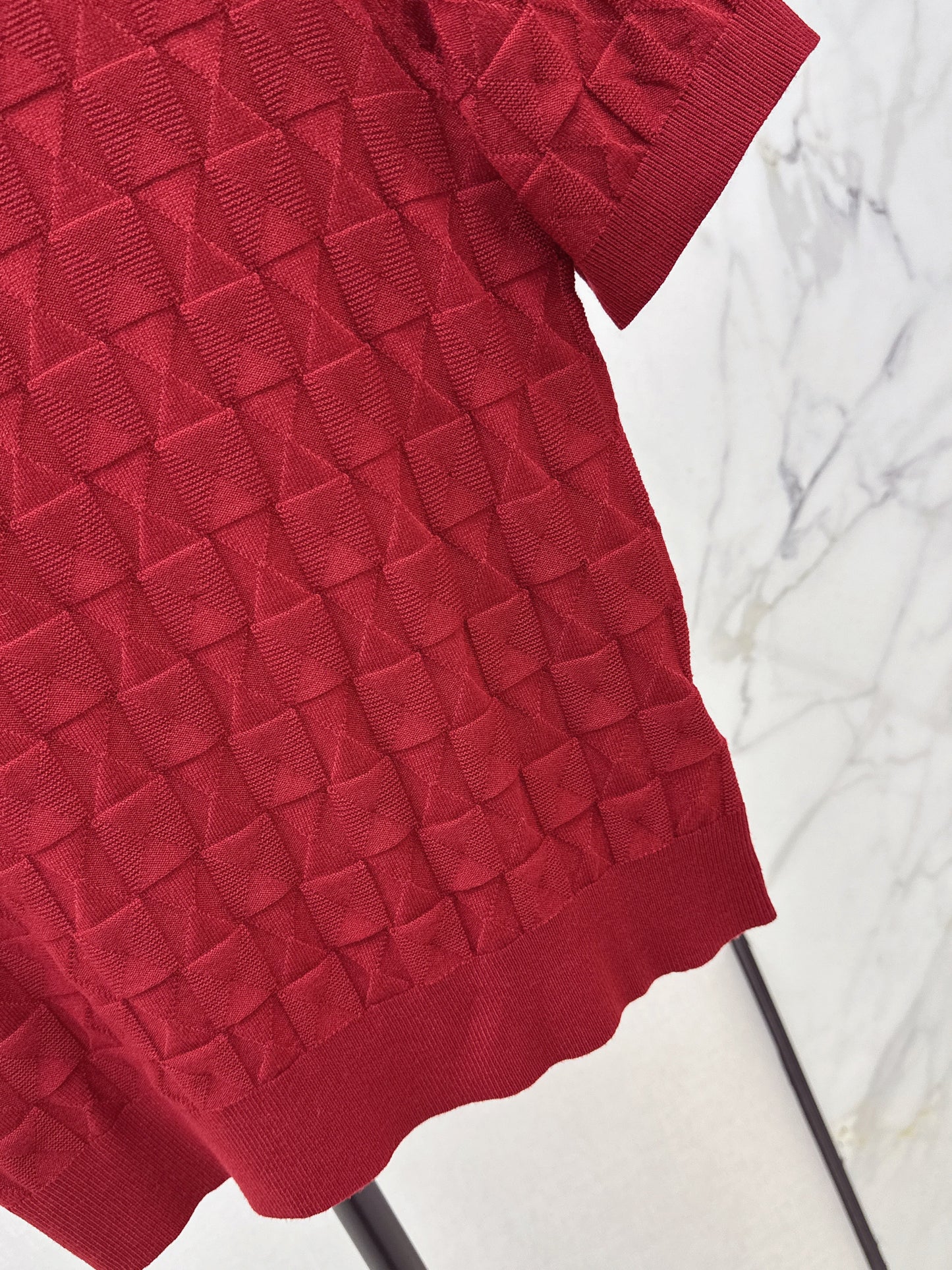 26SS NEW wool knitted short sleeve sweater