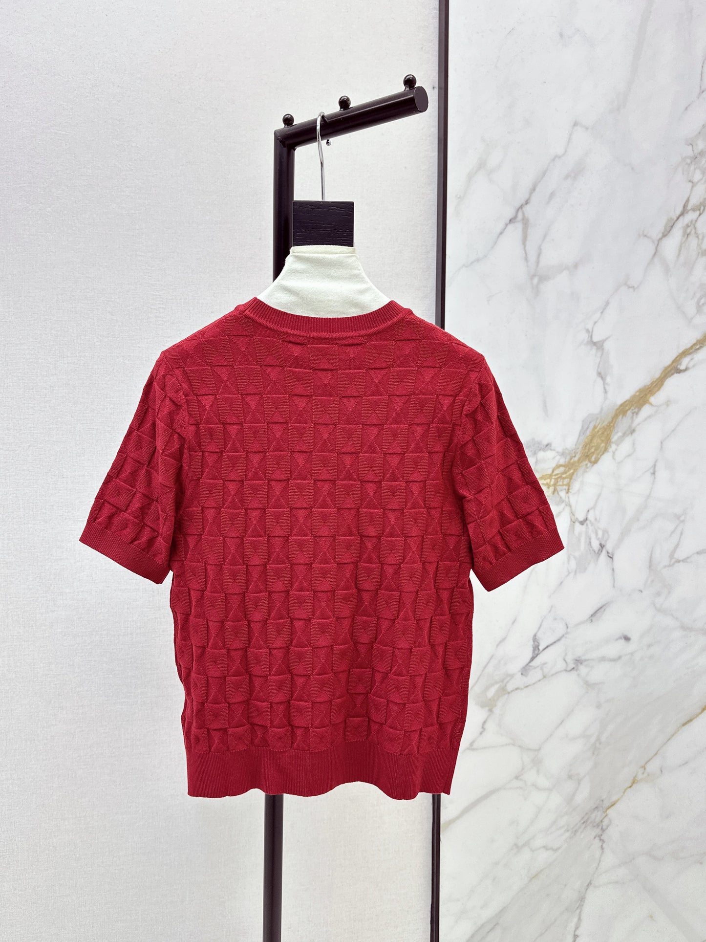 26SS NEW wool knitted short sleeve sweater