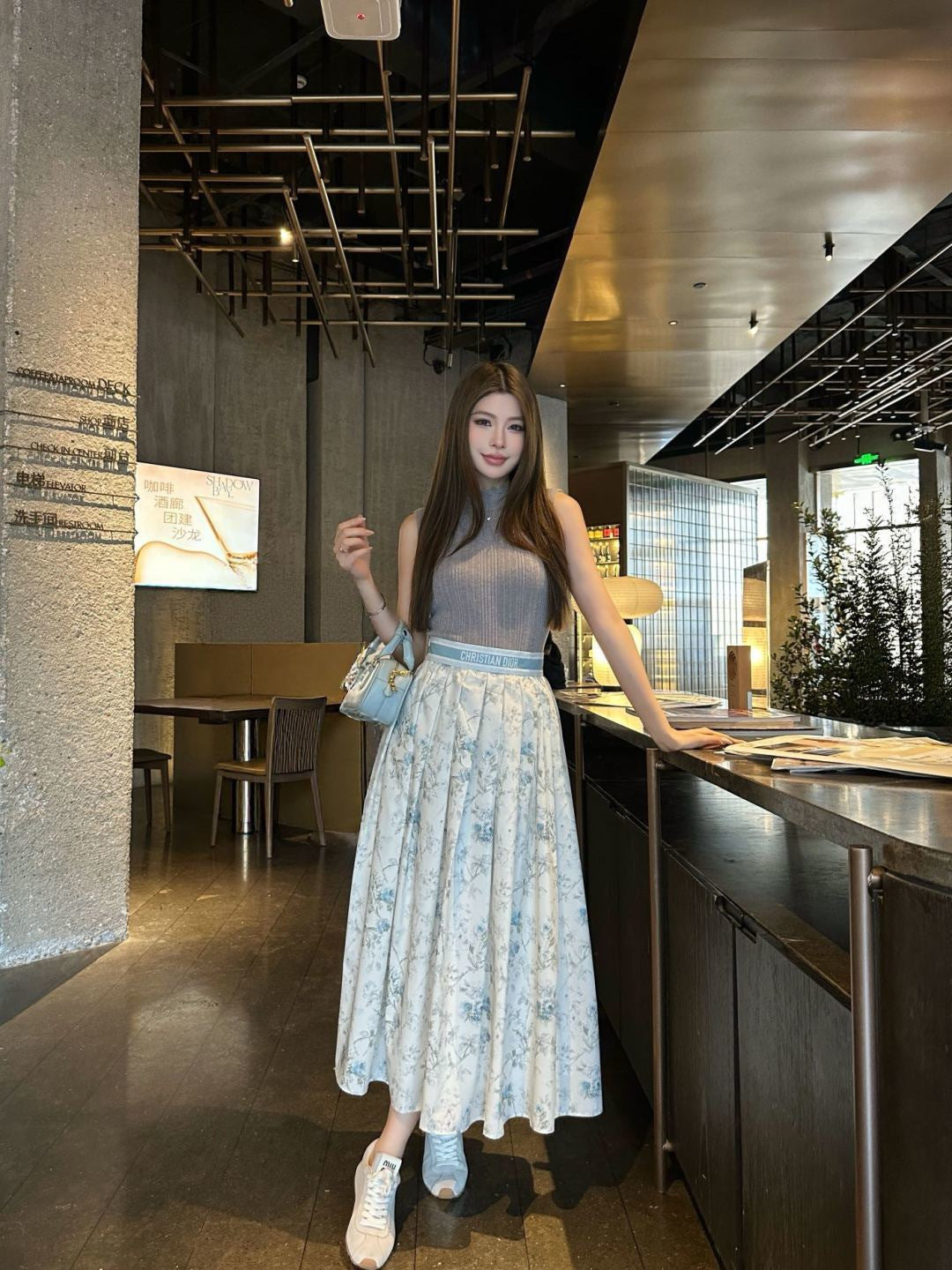 26SS NEW print pleated skirts