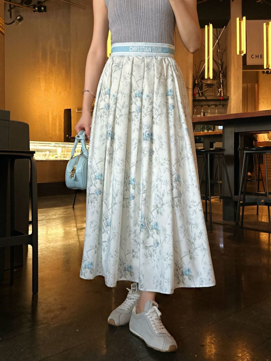 26SS NEW print pleated skirts