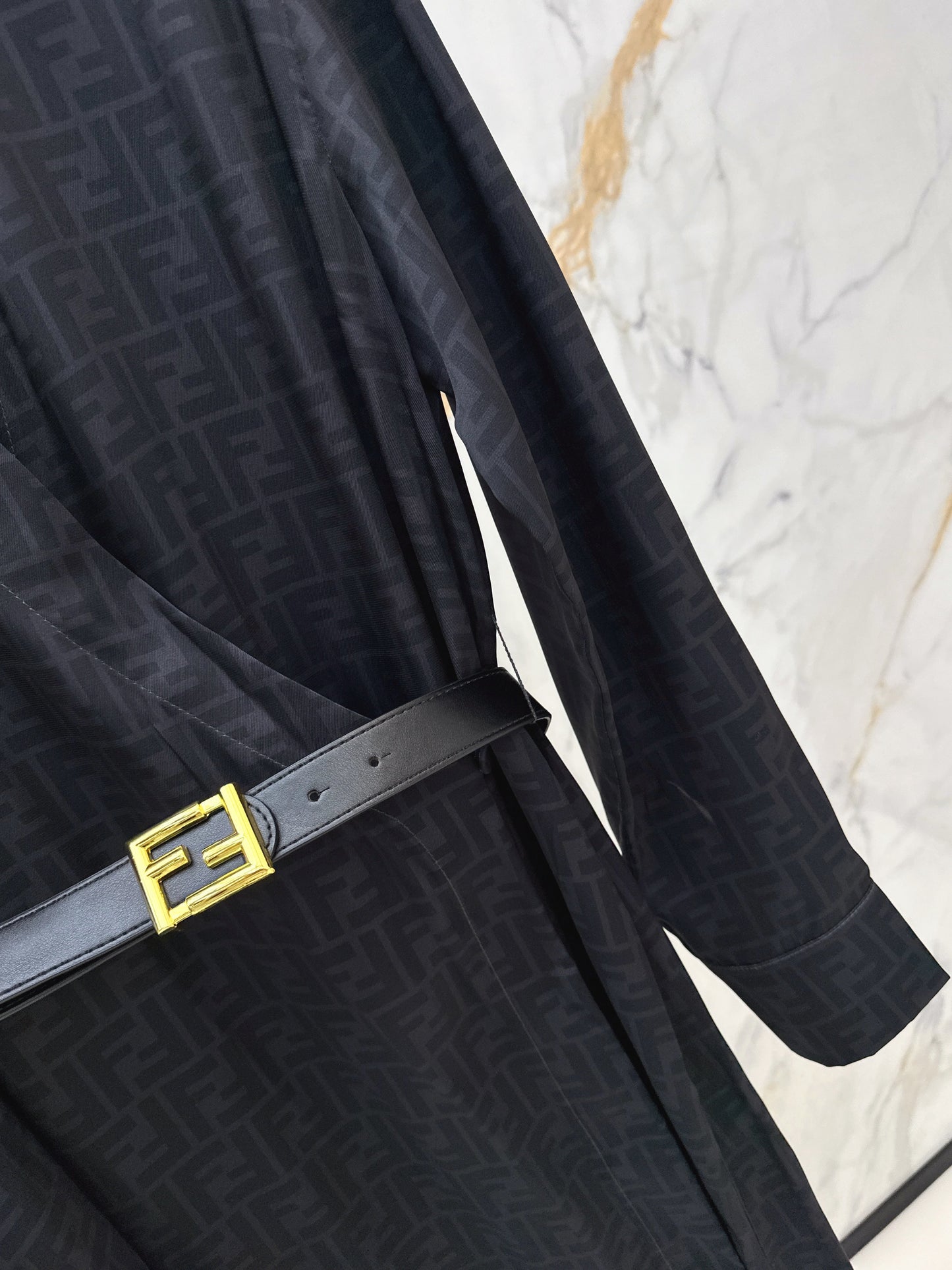 26SS NEW silk dress with belted