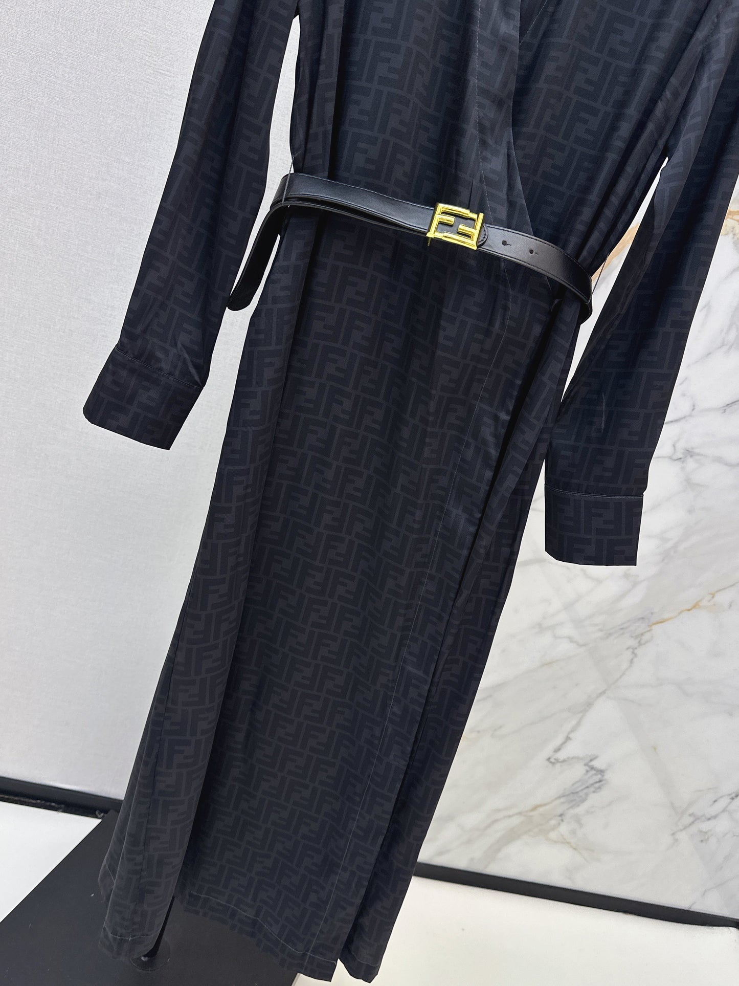 26SS NEW silk dress with belted