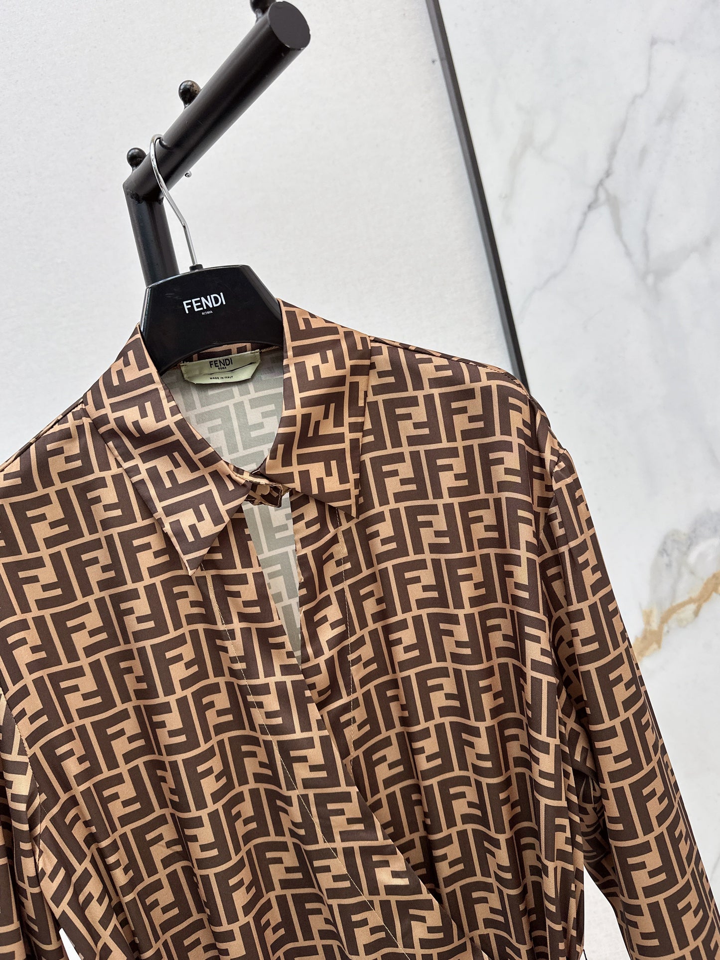 26SS NEW silk dress with belted