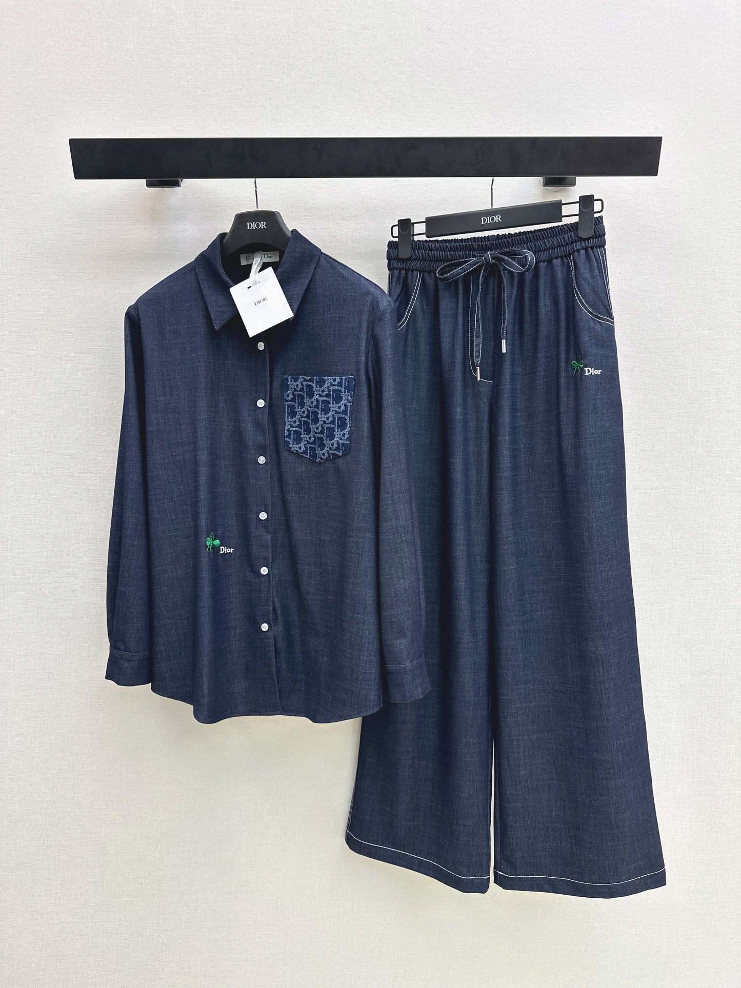 26SS NEW vintage shirt+straight pant sets