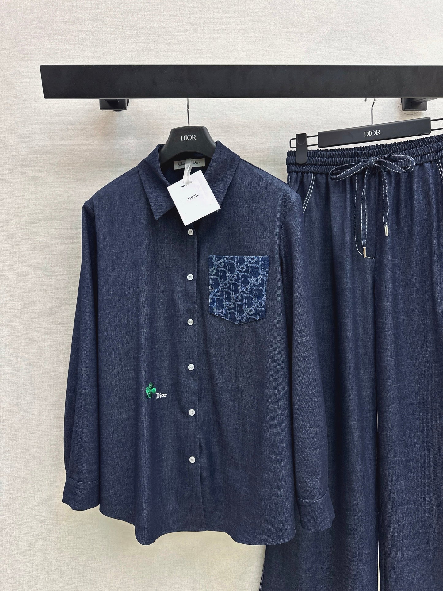 26SS NEW vintage shirt+straight pant sets