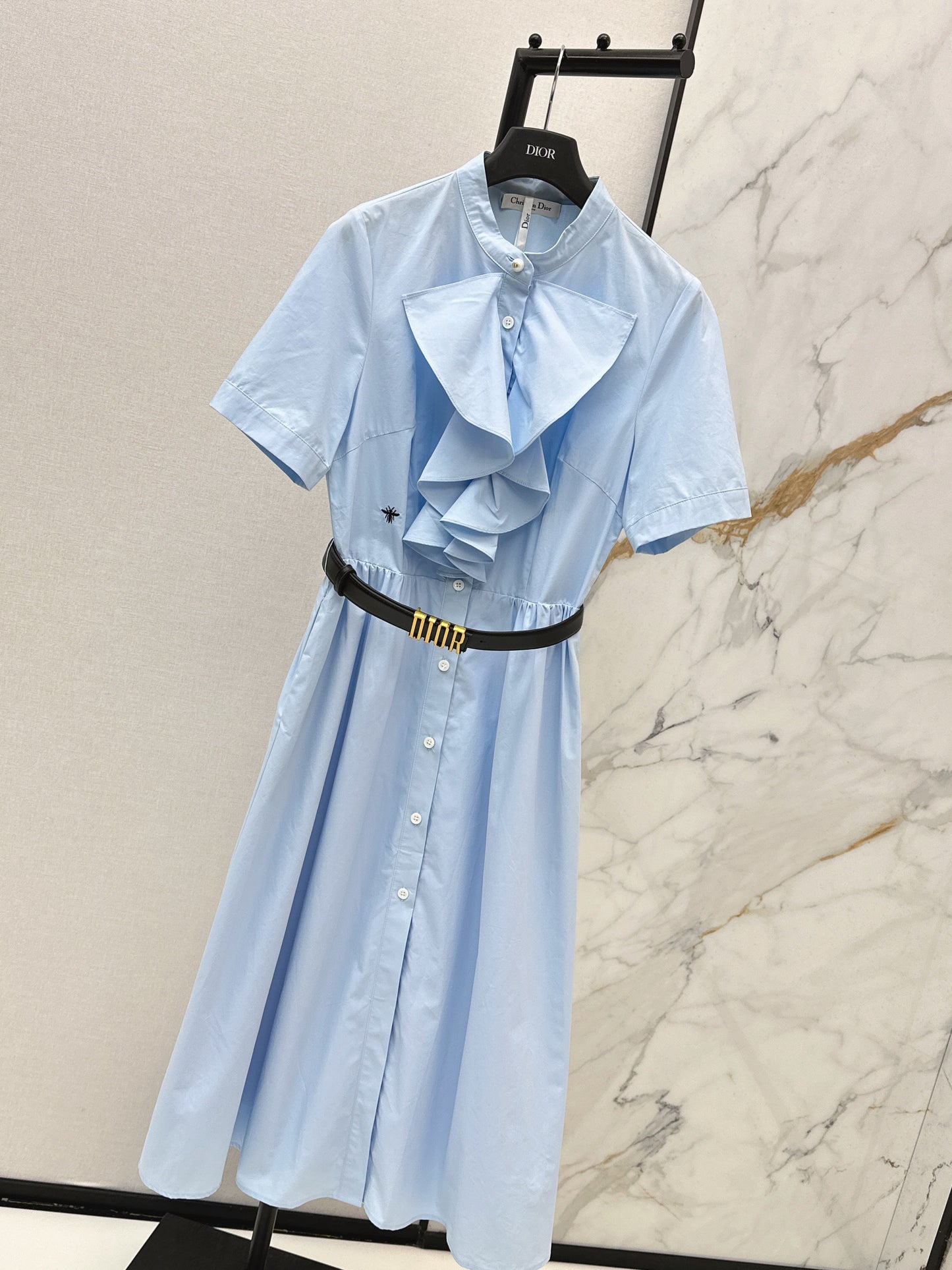 26SS NEW ruffle dress with belted