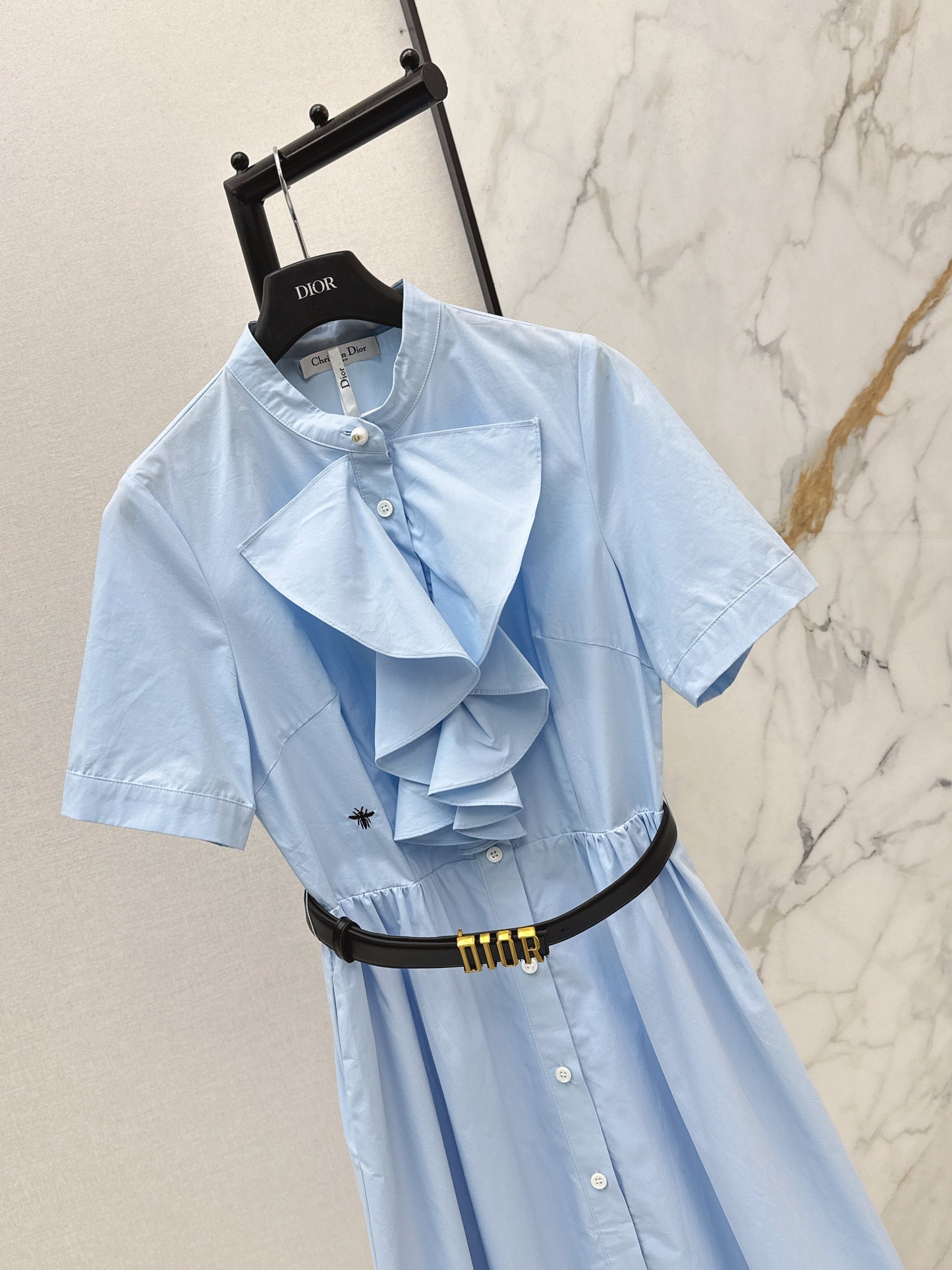 26SS NEW ruffle dress with belted