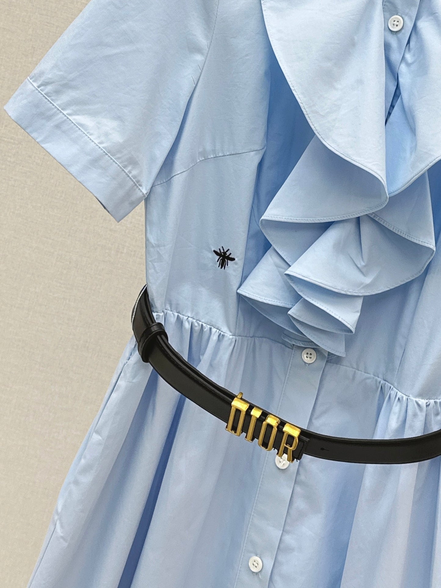 26SS NEW ruffle dress with belted