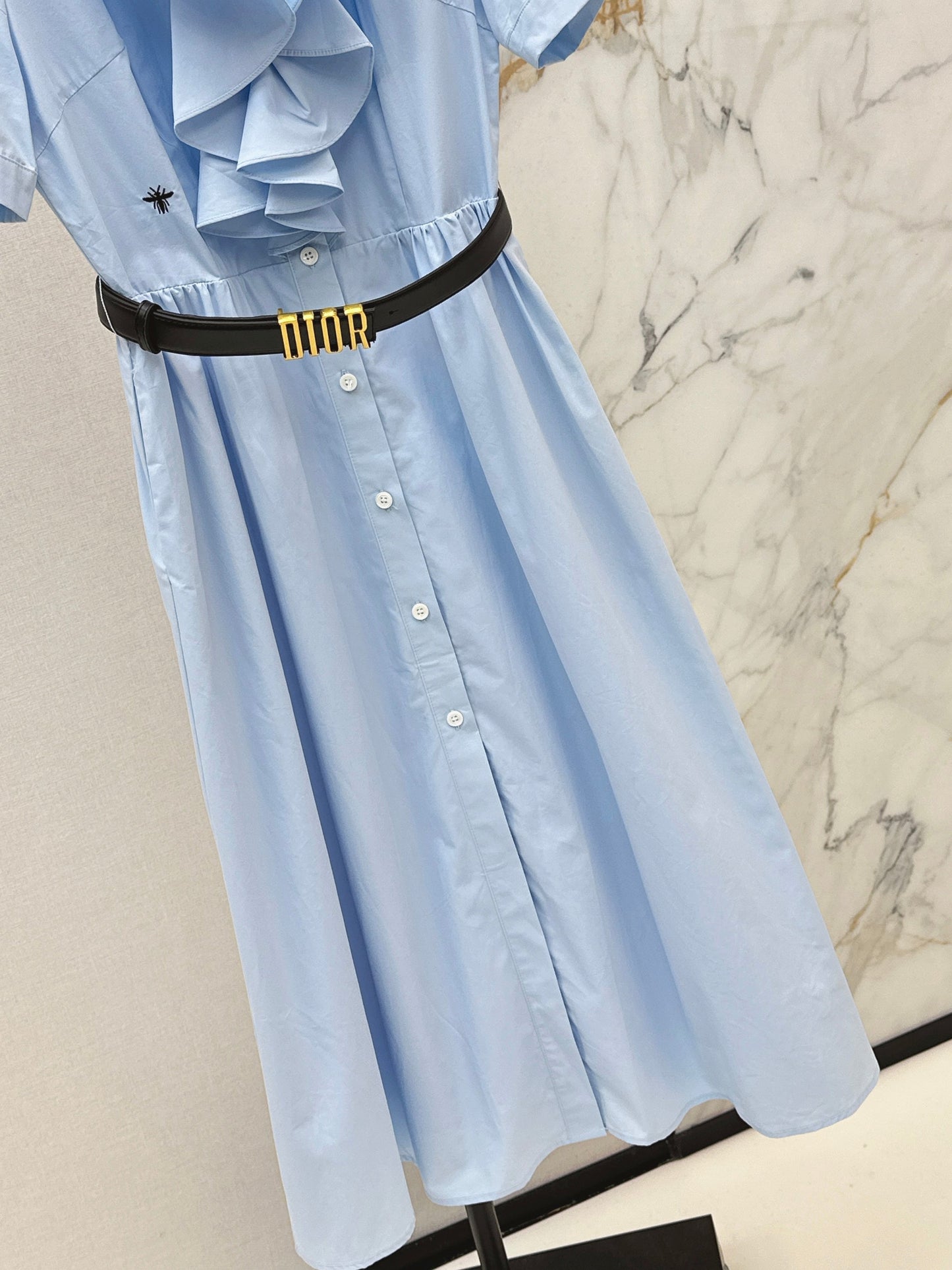 26SS NEW ruffle dress with belted