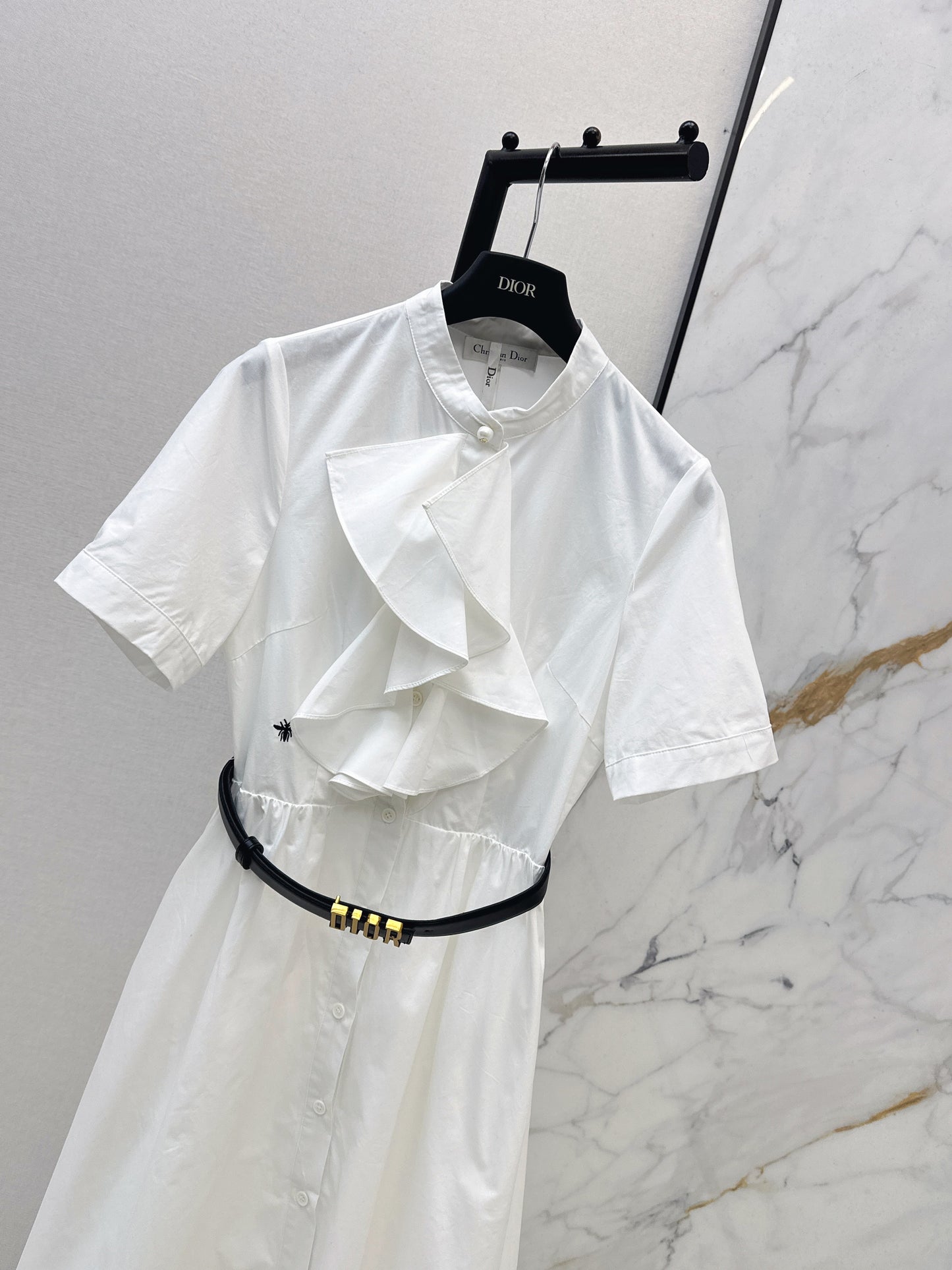 26SS NEW ruffle dress with belted