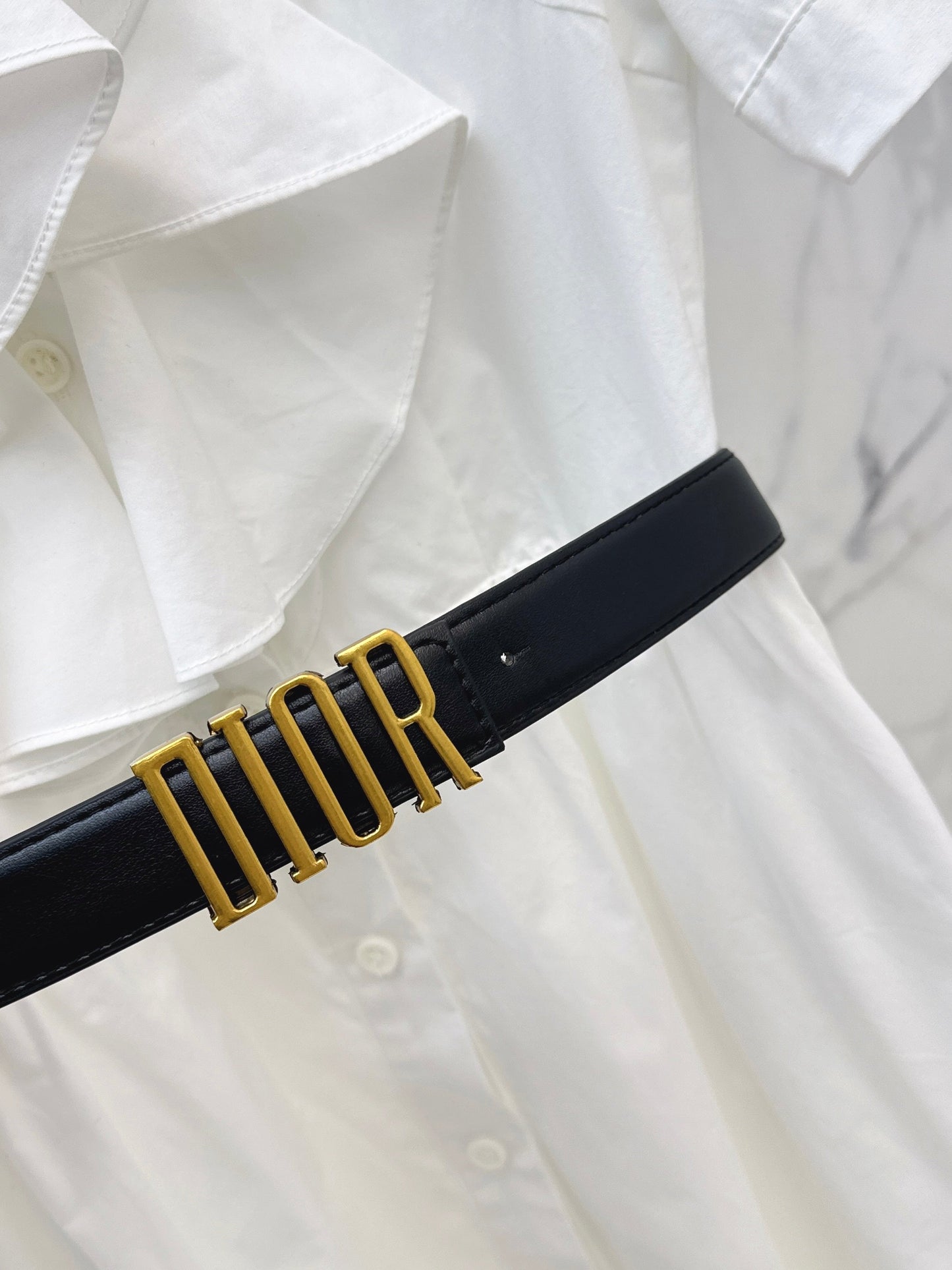 26SS NEW ruffle dress with belted