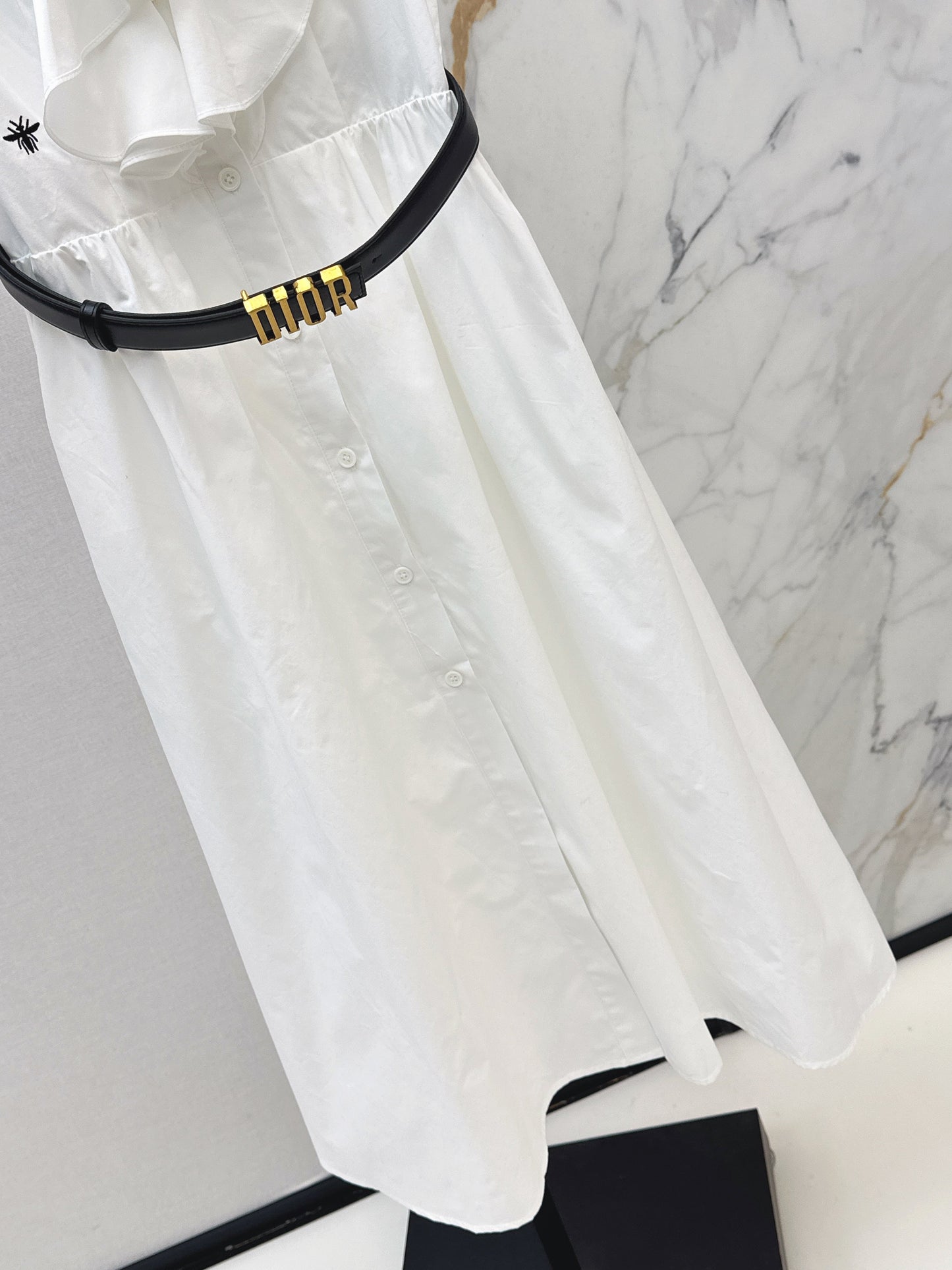 26SS NEW ruffle dress with belted