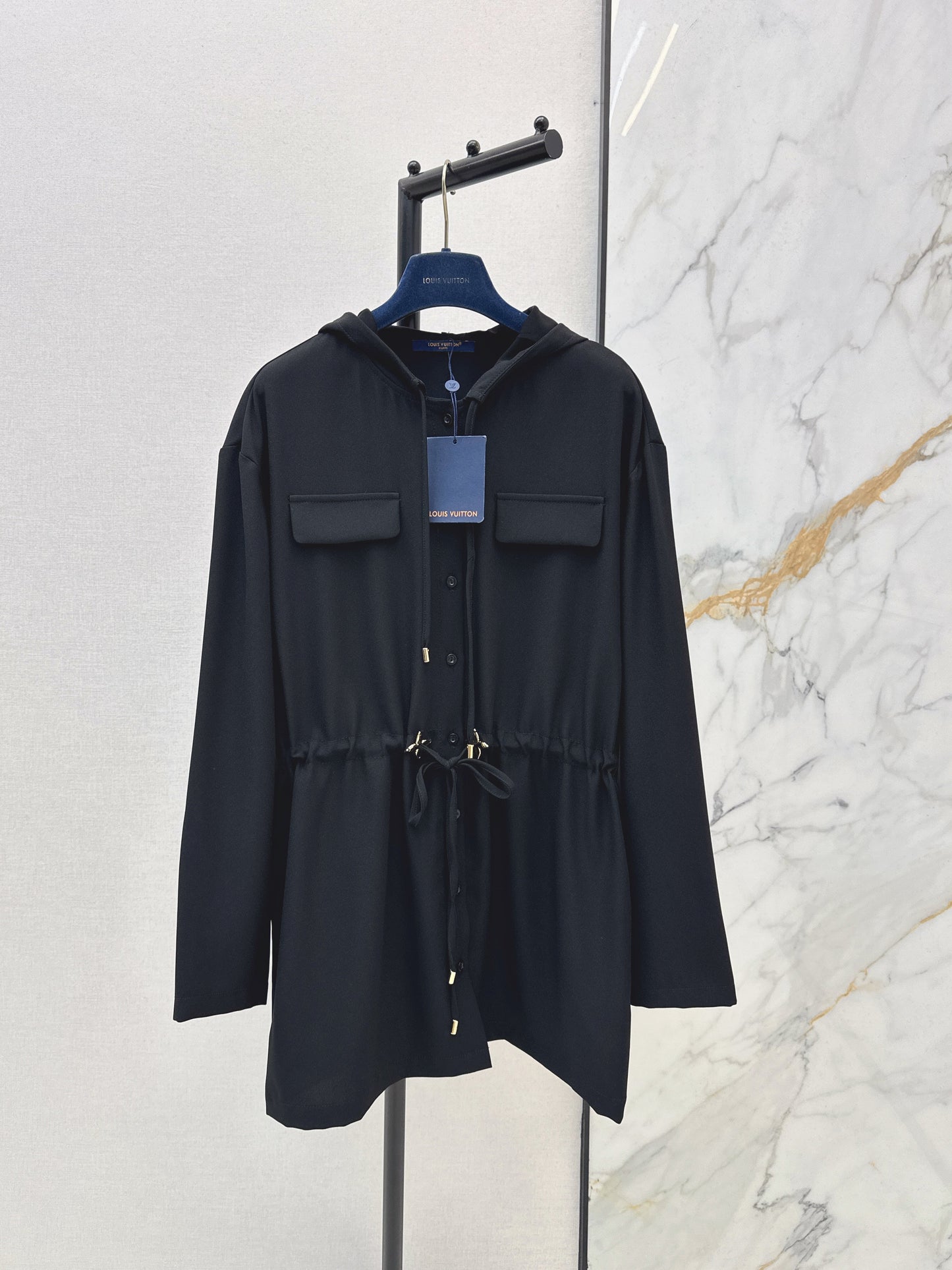 26SS NEW drawstring hooded dress