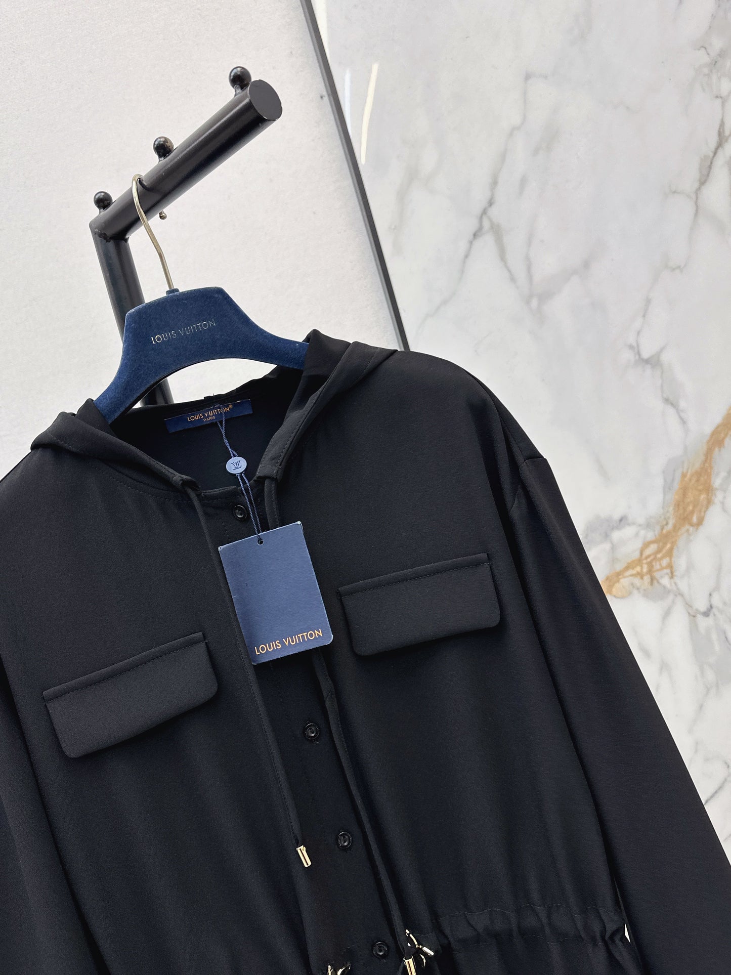 26SS NEW drawstring hooded dress