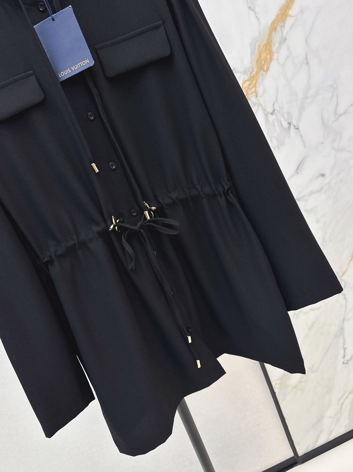 26SS NEW drawstring hooded dress