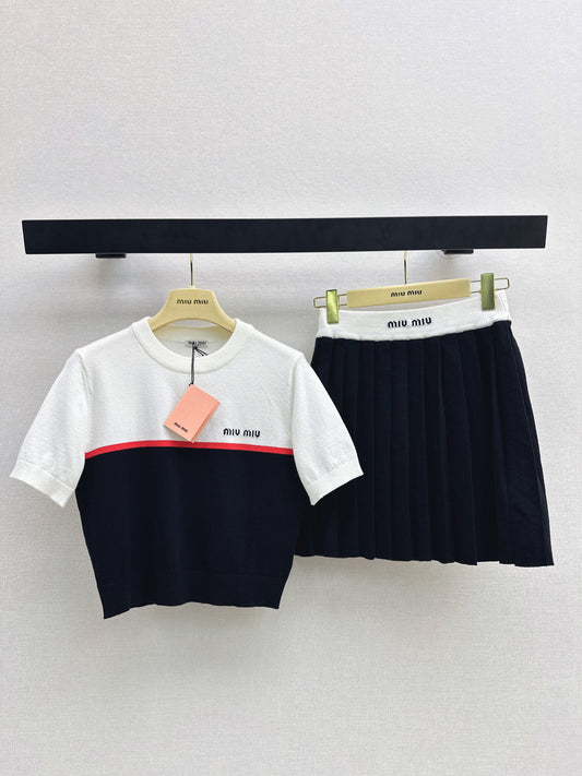 26SS NEW contract color blocking outfit sets