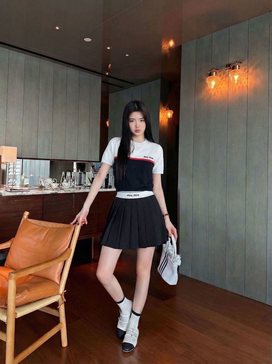 26SS NEW contract color blocking outfit sets
