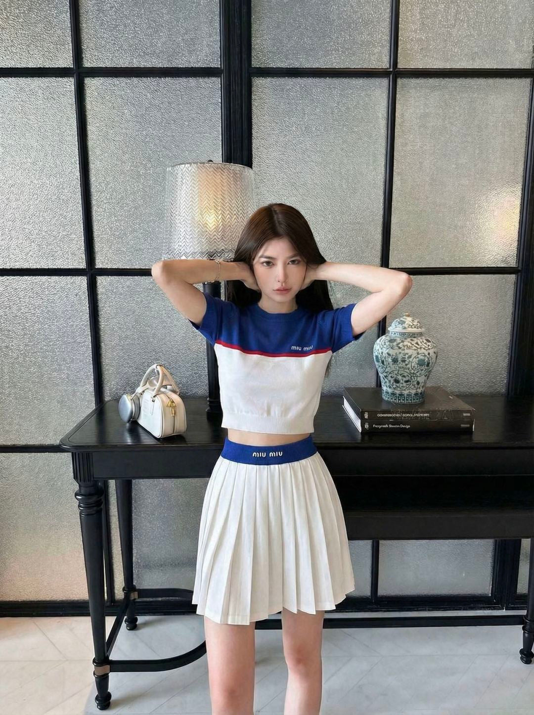 26SS NEW contract color blocking outfit sets