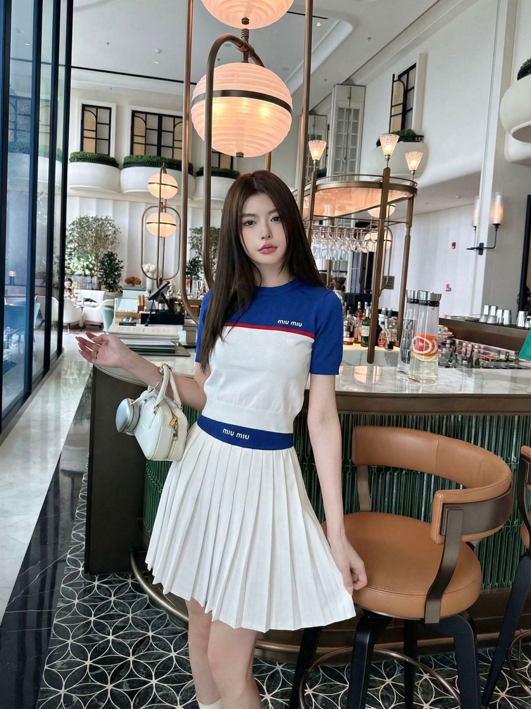 26SS NEW contract color blocking outfit sets