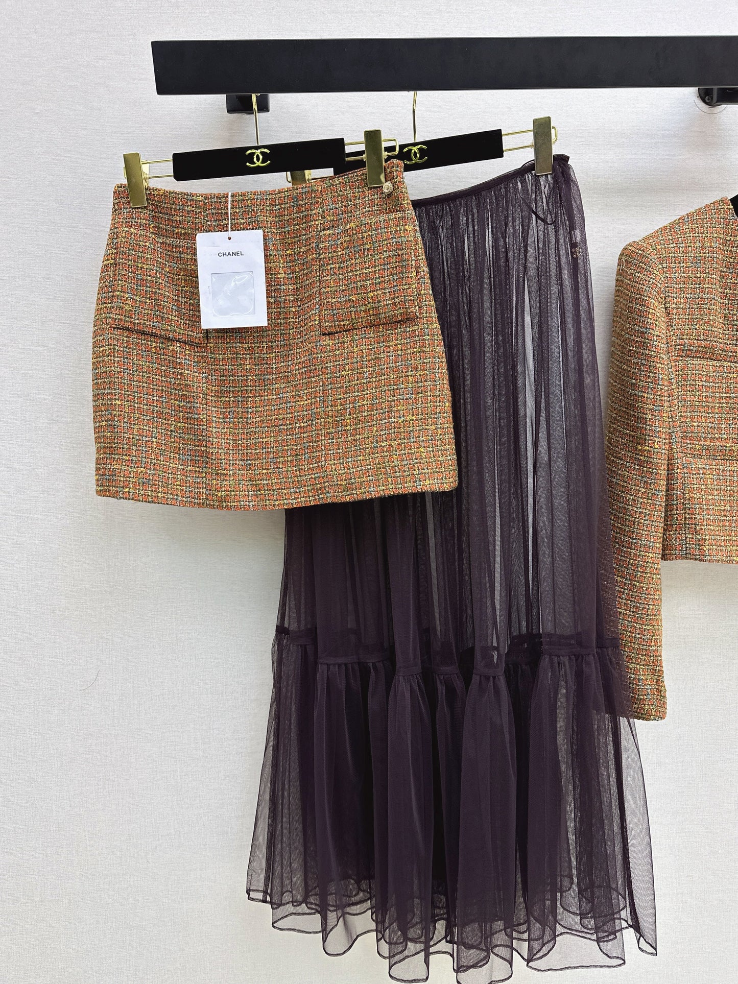 26SS NEW woven mesh skirt