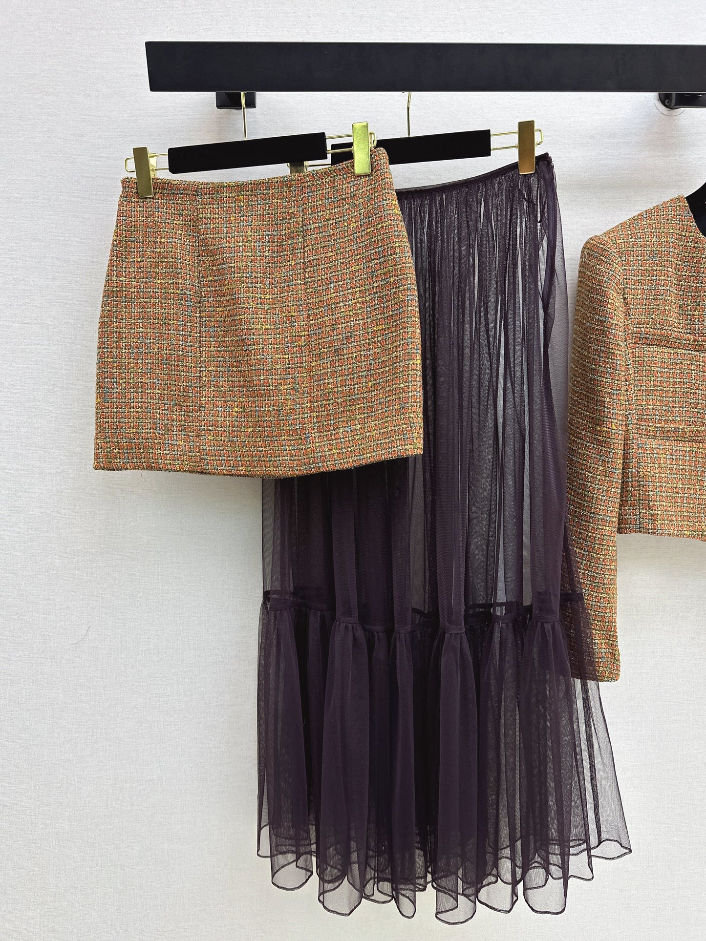 26SS NEW woven mesh skirt