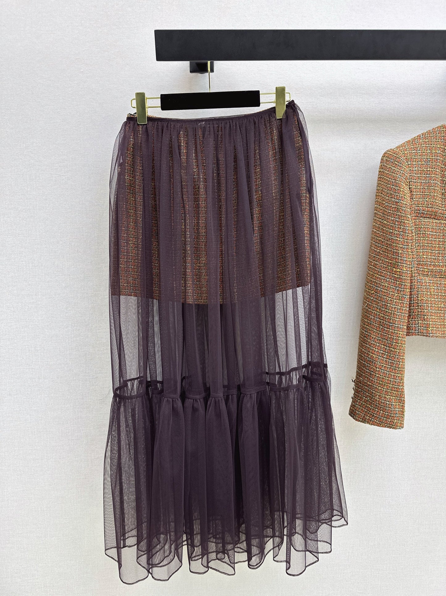 26SS NEW woven mesh skirt