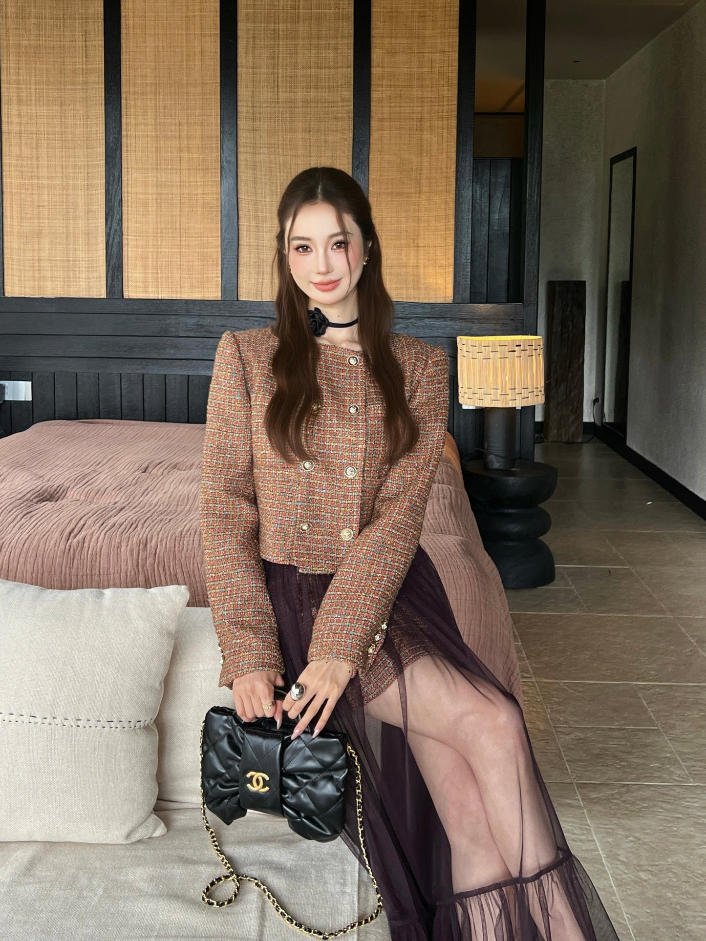 26SS NEW tweed woven jacket