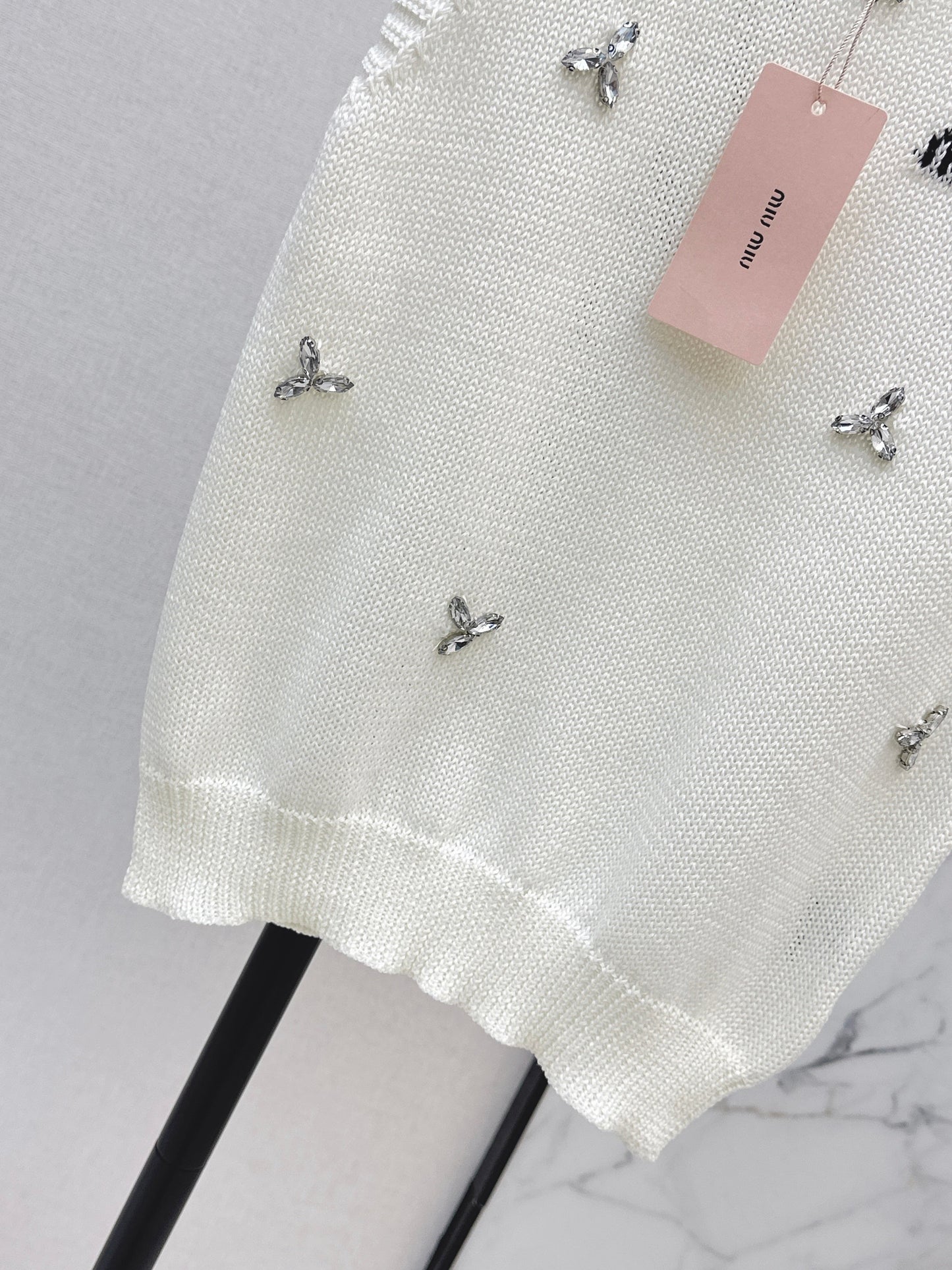 26SS NEW rhinestone sleeveless vest