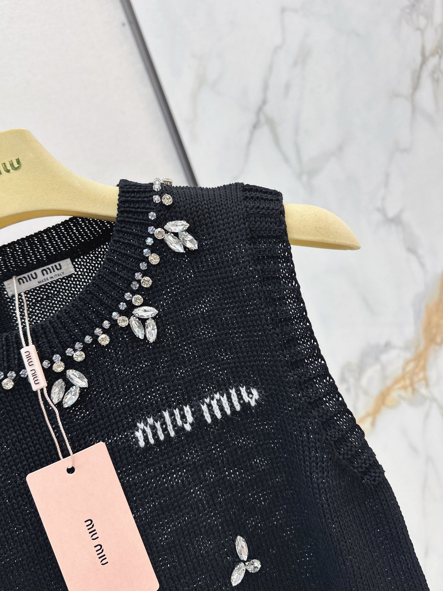 26SS NEW rhinestone sleeveless vest