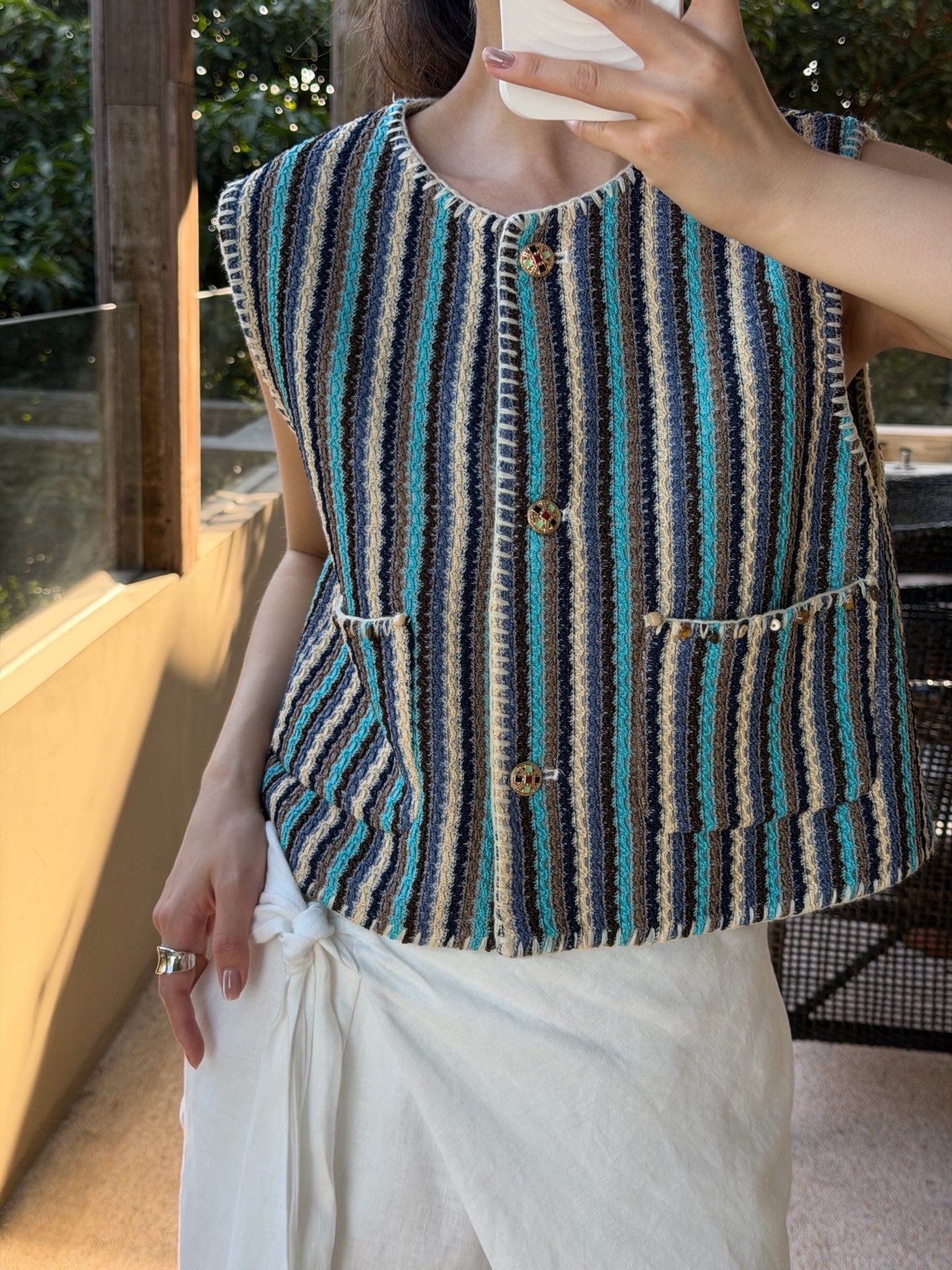 26SS NEW crochet vest jacket