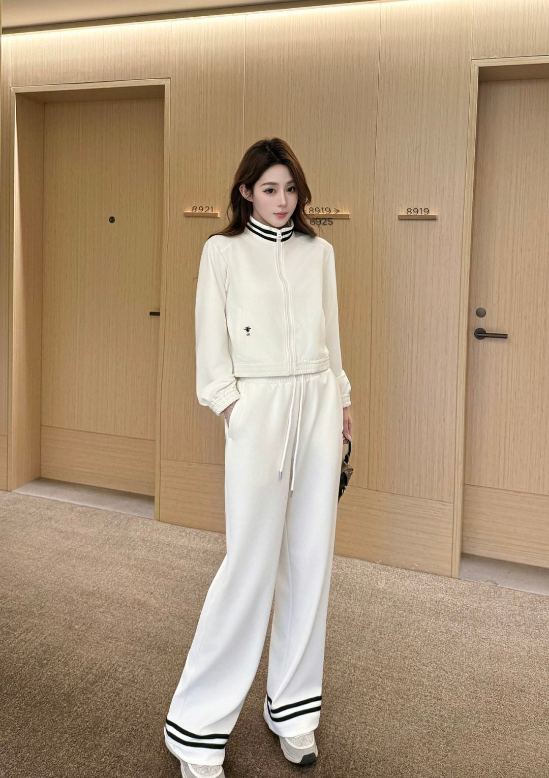 26SS NEW bee embroidery jacket+straight pants set