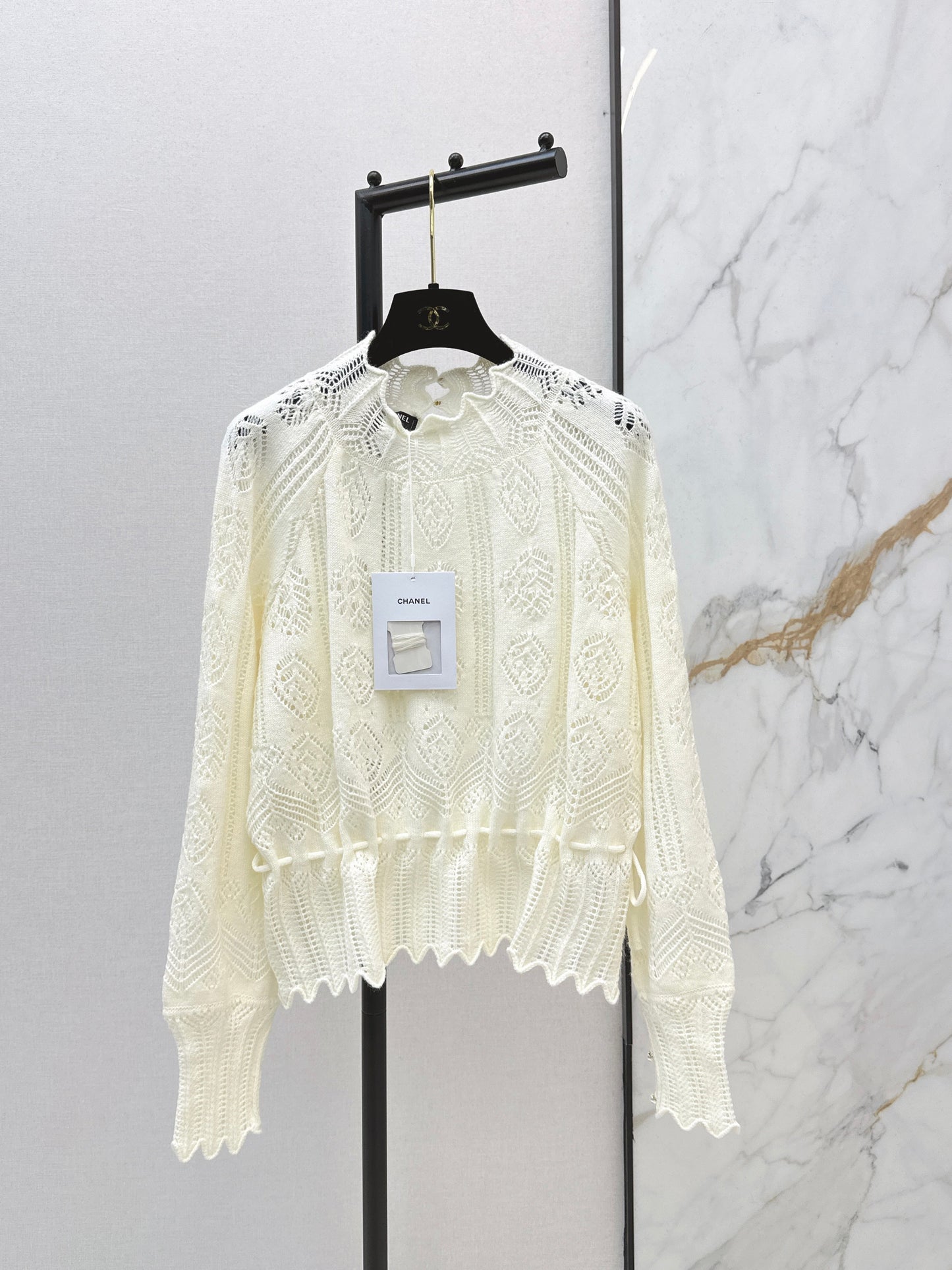 26SS NEW hollow cable knitwear