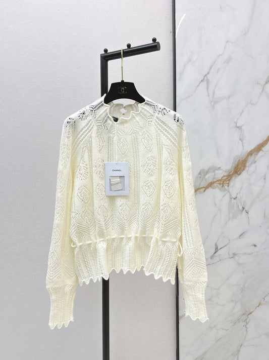 26SS NEW hollow cable knitwear