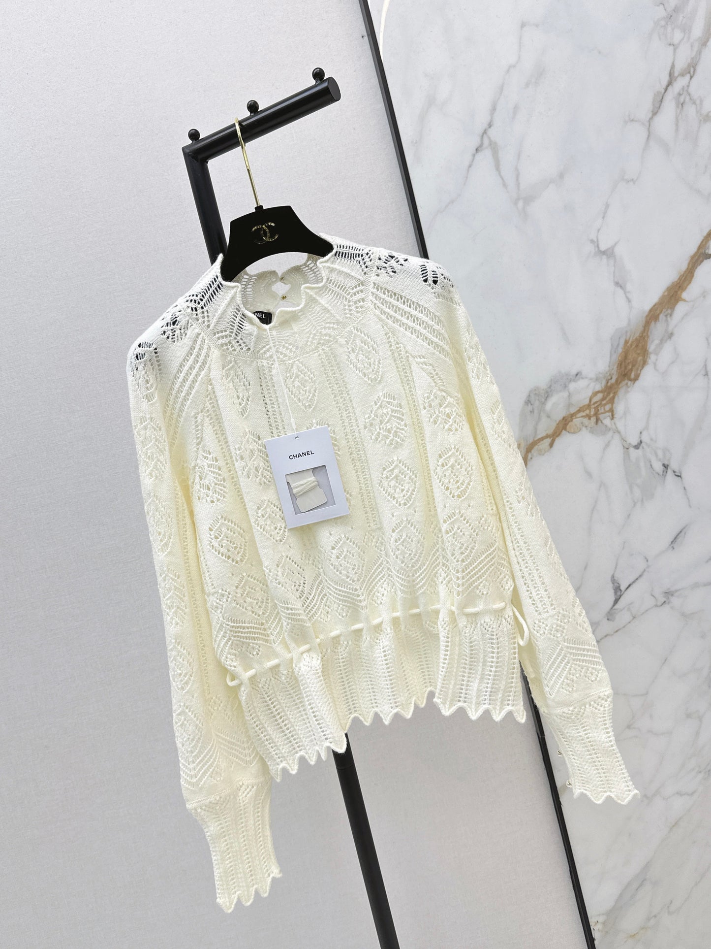 26SS NEW hollow cable knitwear