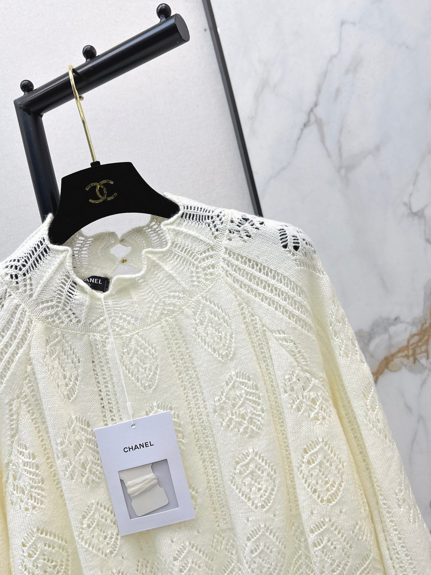 26SS NEW hollow cable knitwear