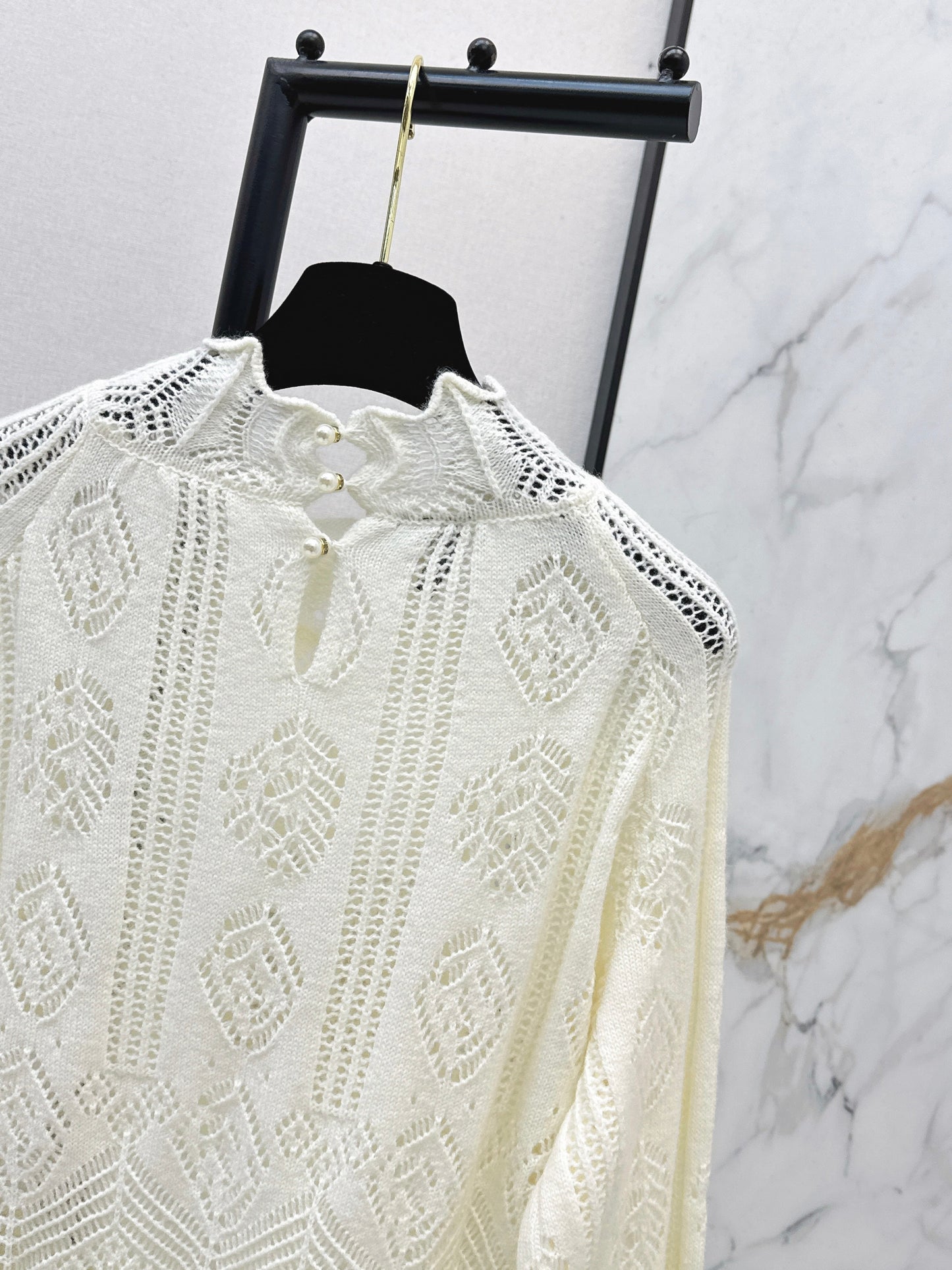 26SS NEW hollow cable knitwear