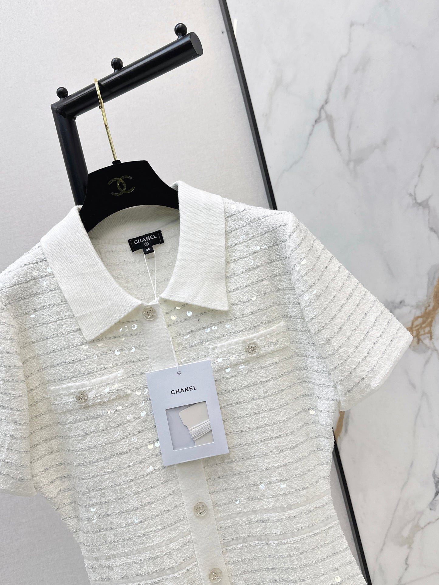 26SS NEW sequin knitted dress