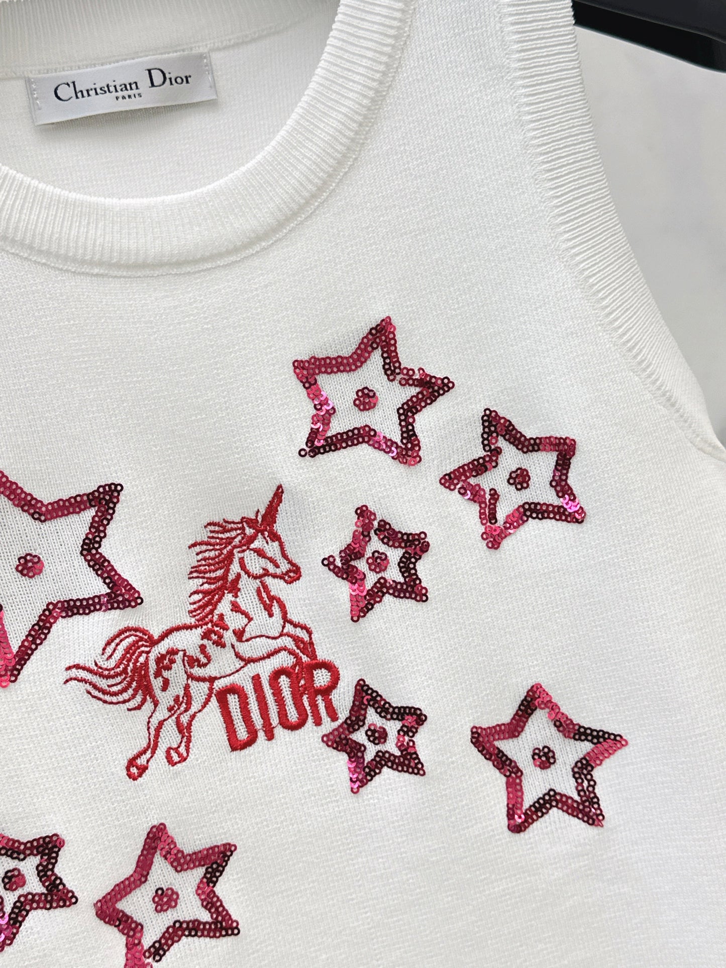 26SS NEW embroidery knitted vest
