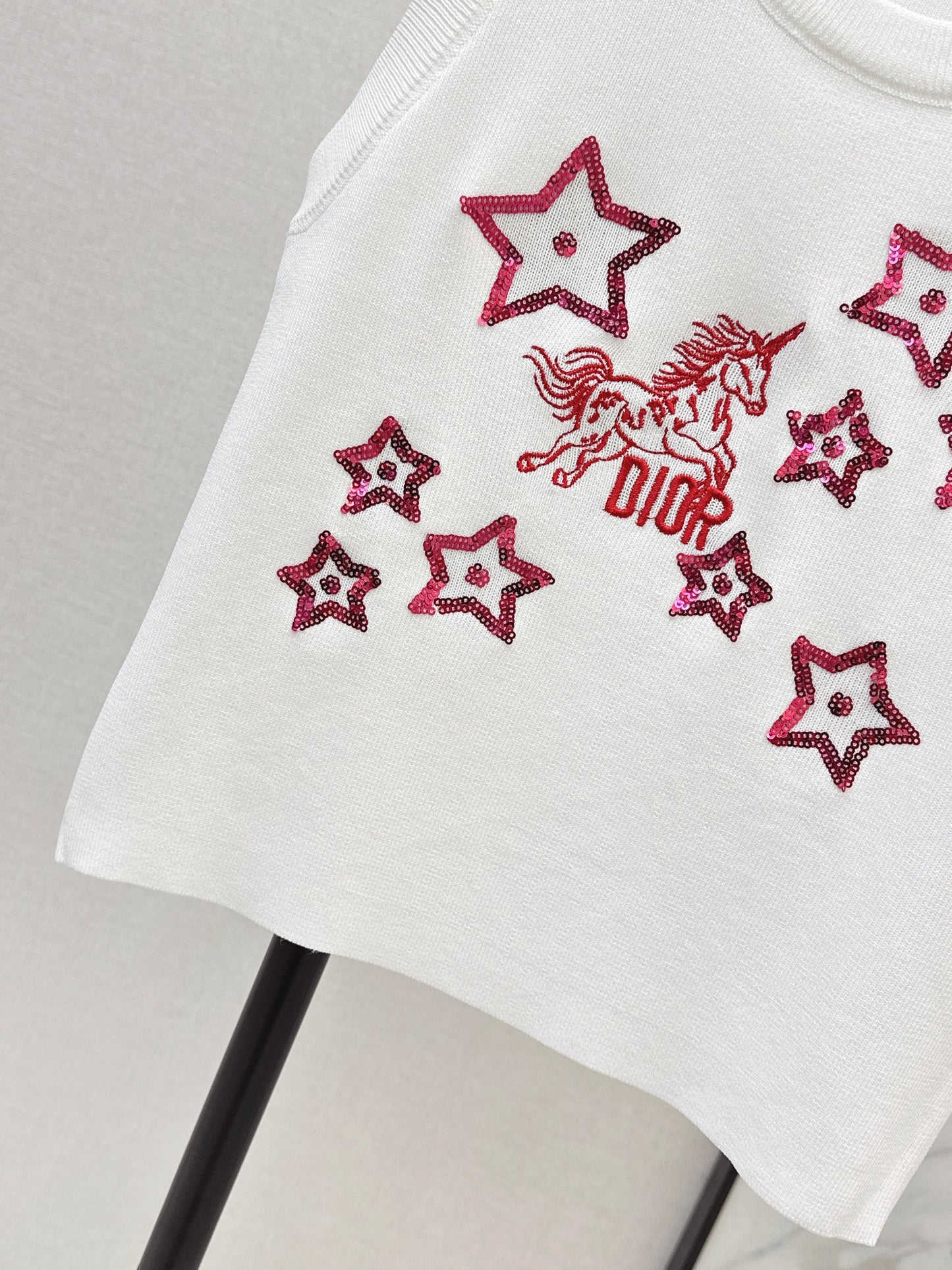 26SS NEW embroidery knitted vest