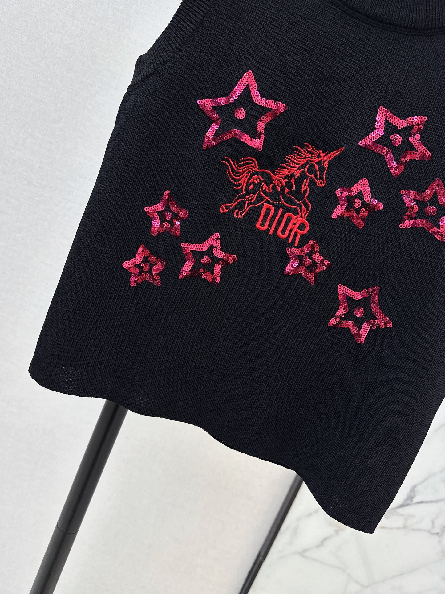 26SS NEW embroidery knitted vest